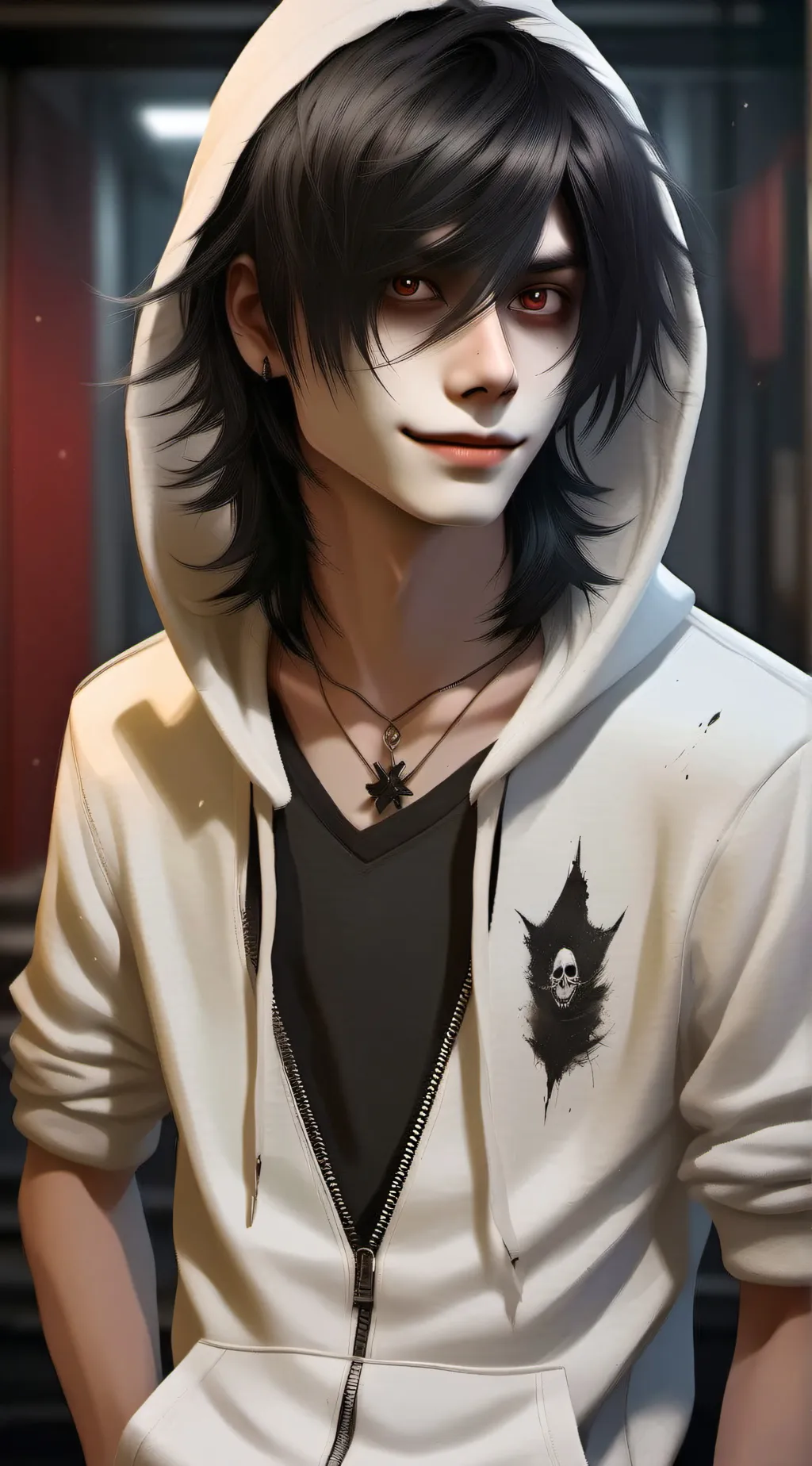ai character: Jeff the killer  background