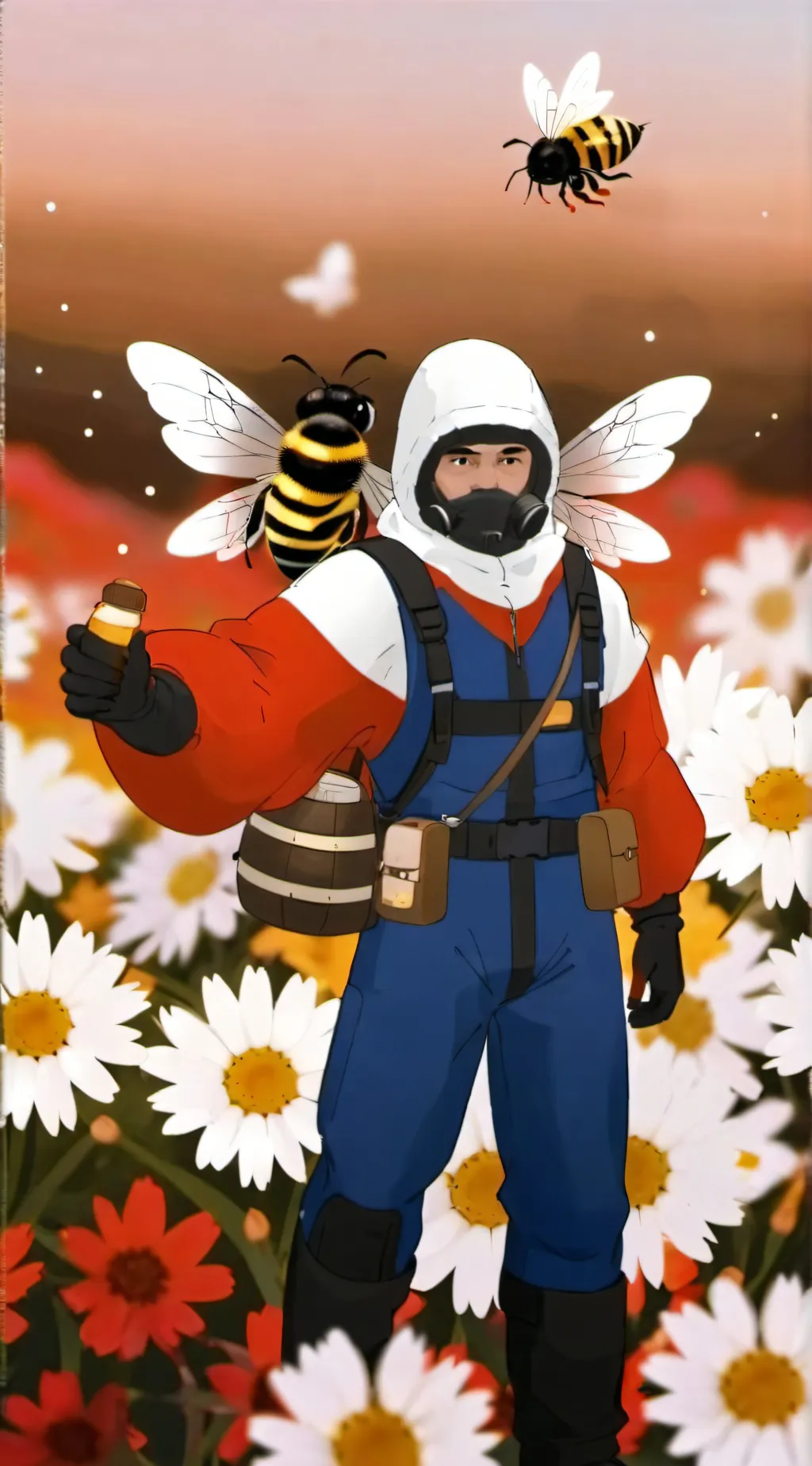 ai character: Bee swarm mid game background