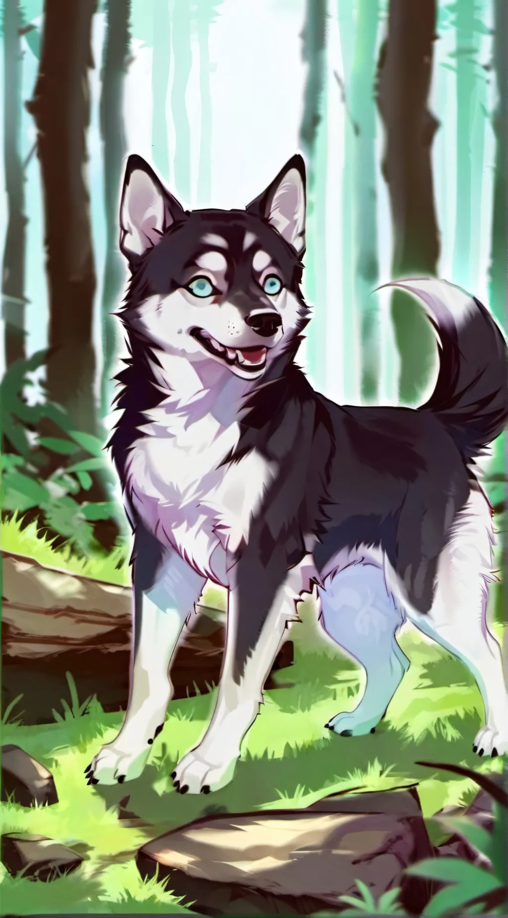 ai character: Dommy park dog background