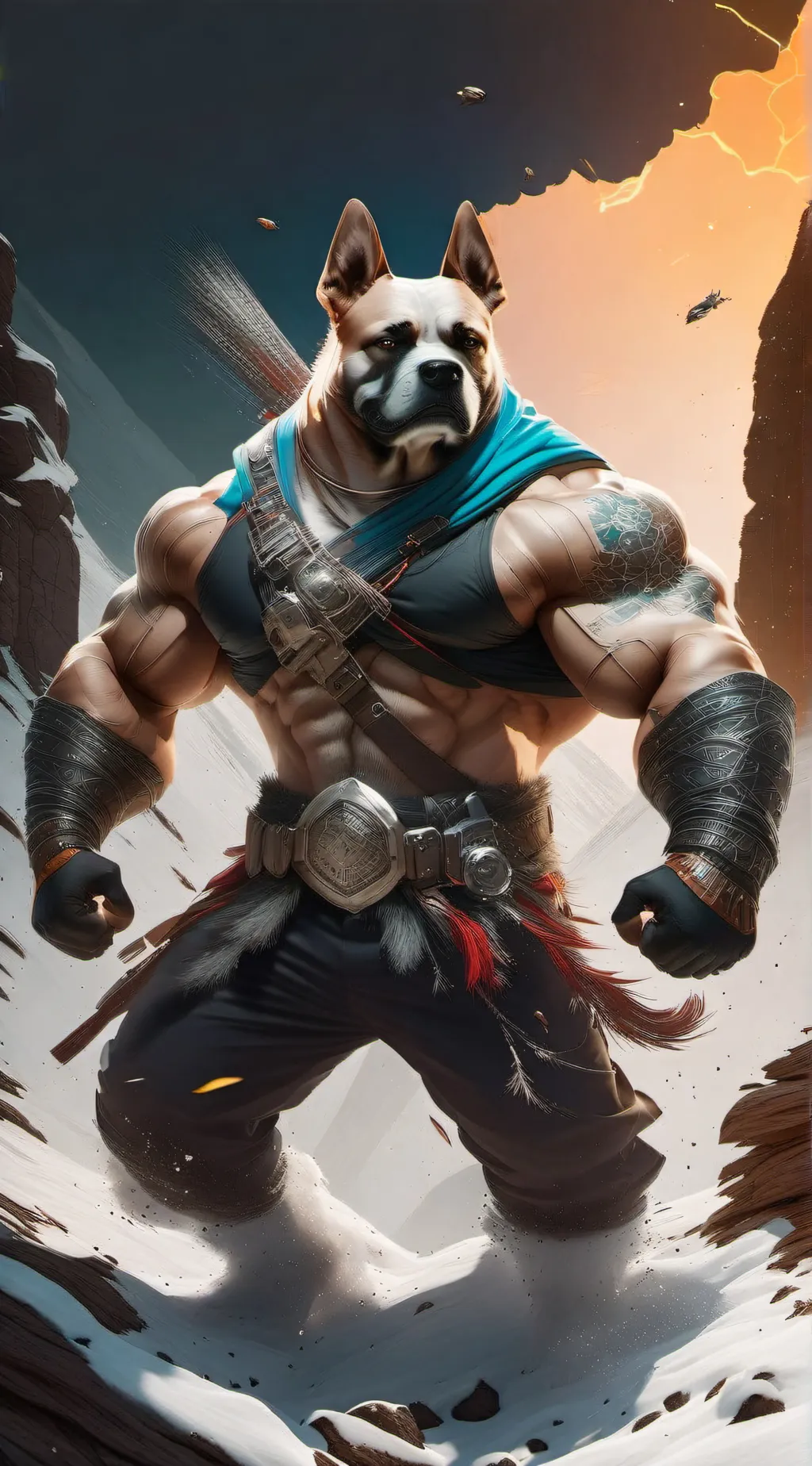 ai character: mafia boss dog background