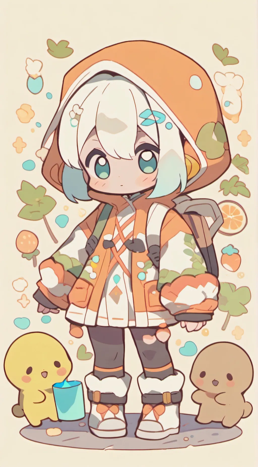 ai character: Twisted glisten  background