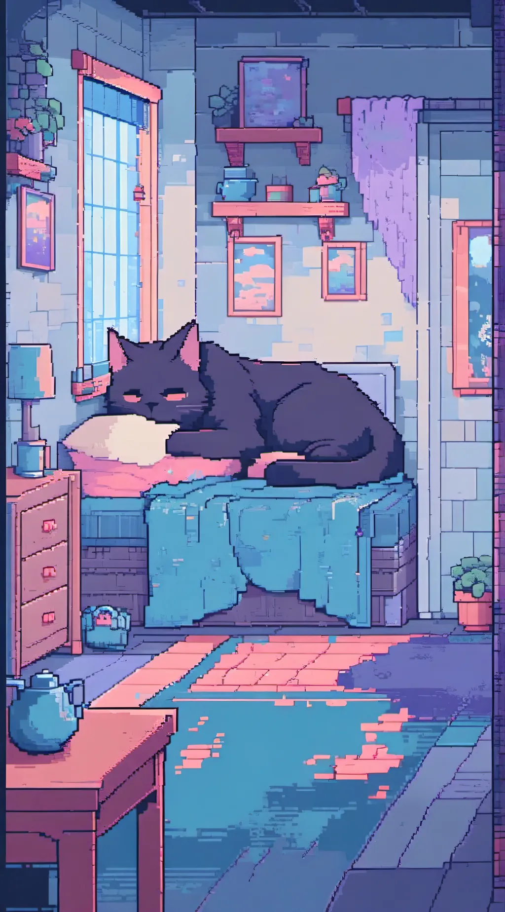 ai character: MONSTER CATNAP background