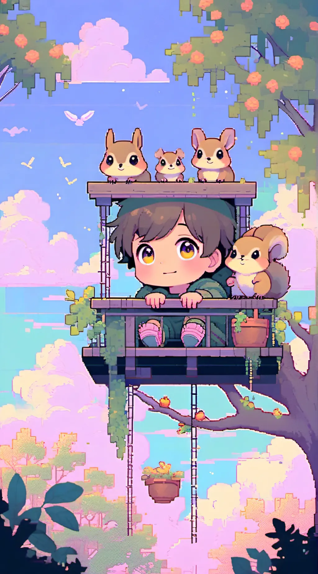 ai character: Tree guy  background