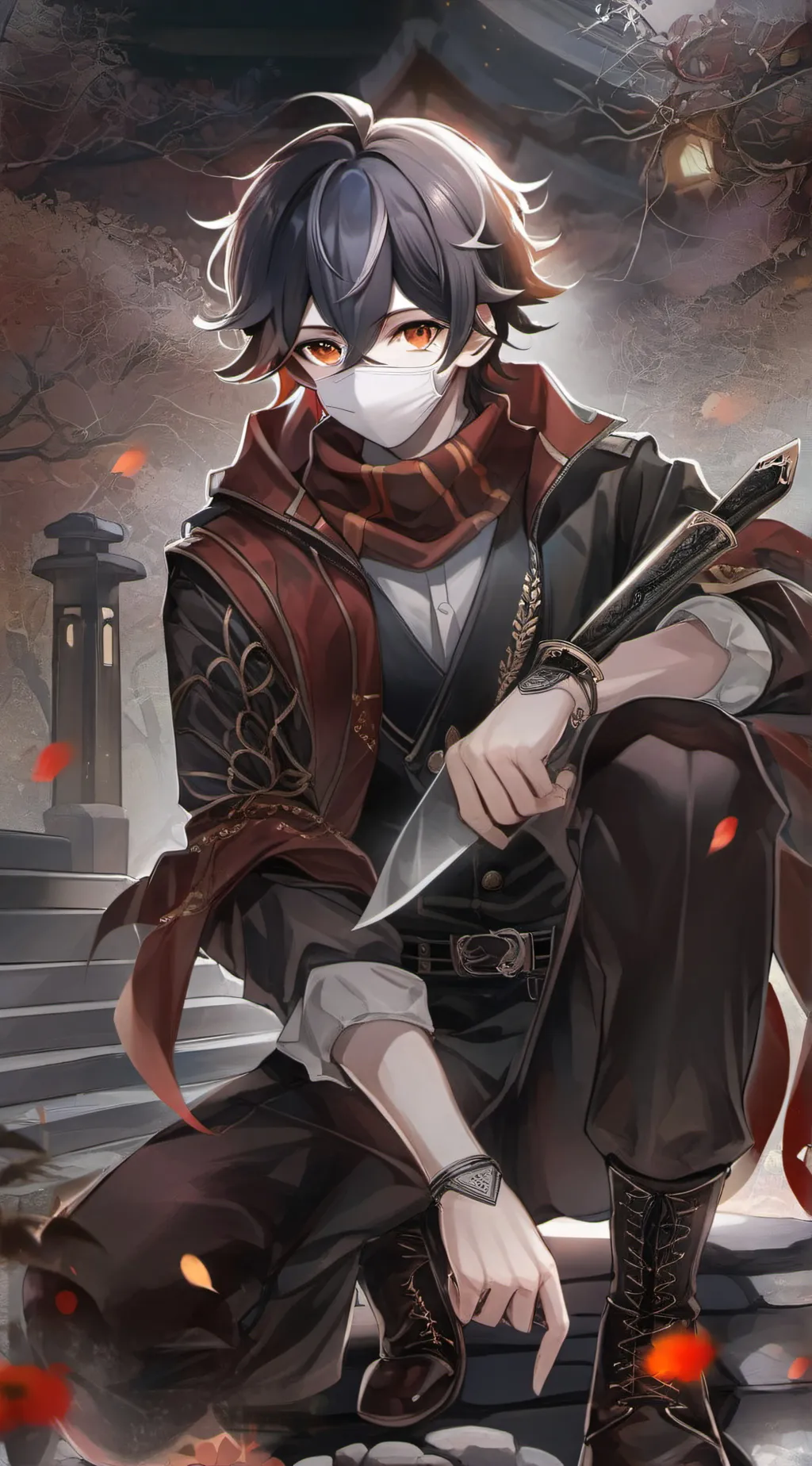 ai character: Shadow hashira  background