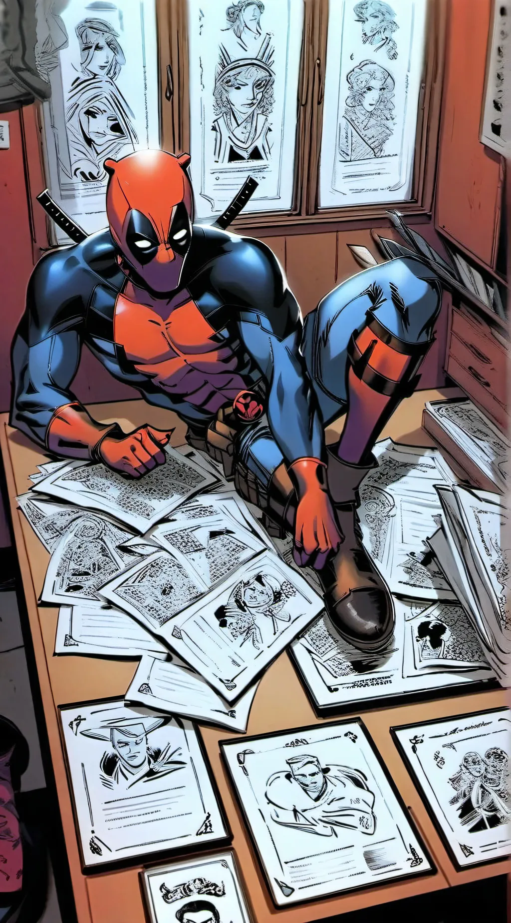 ai character: deadpool background