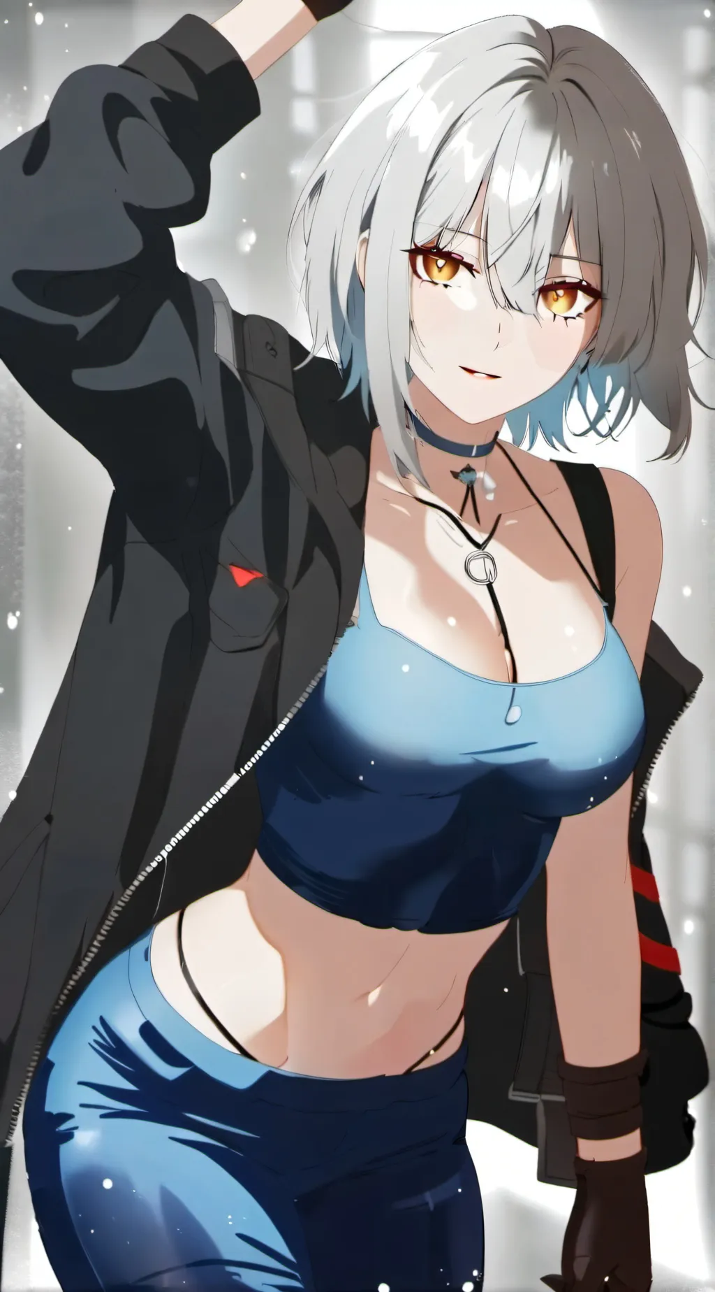 ai character: hot girl background