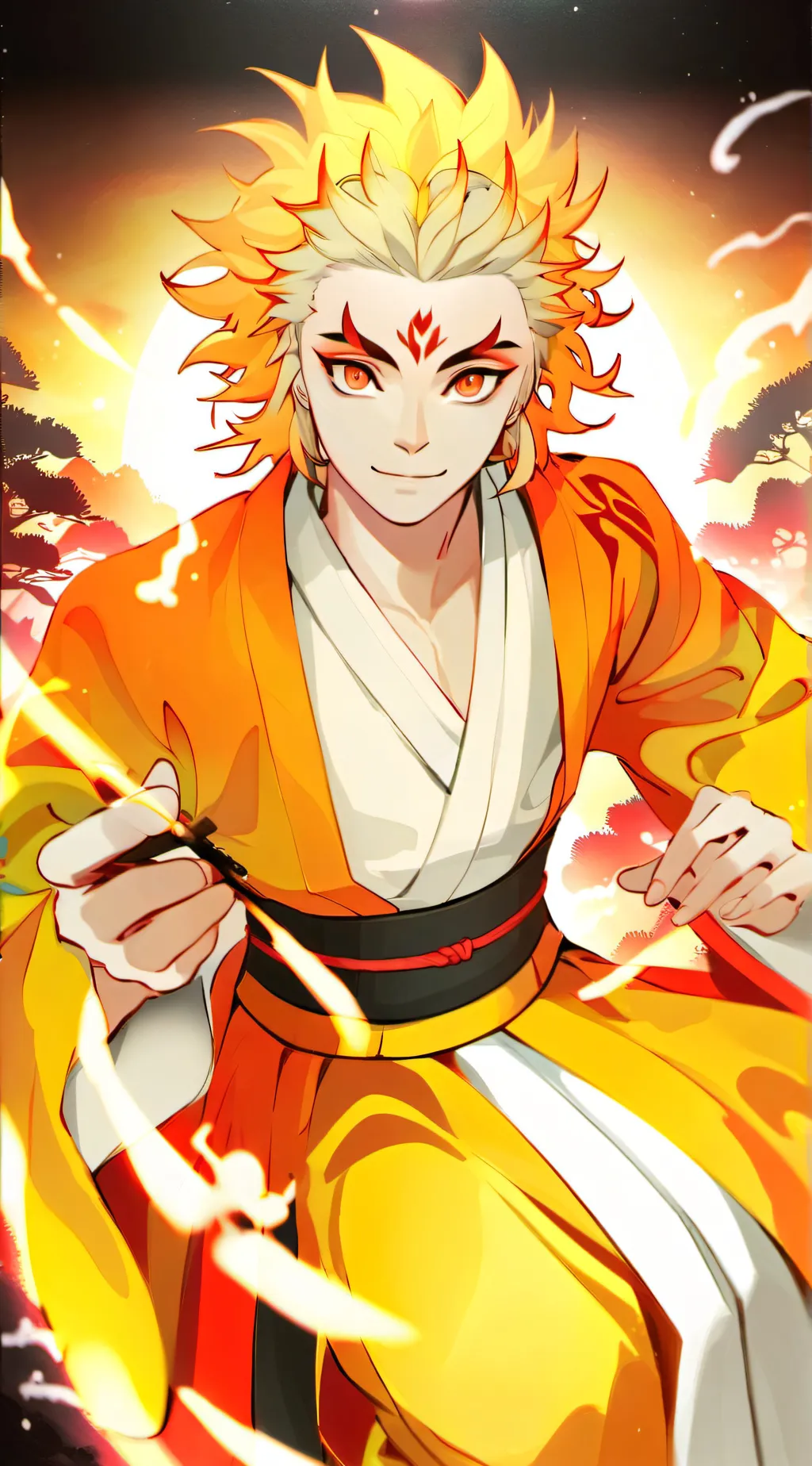 ai character: Demon Rengoku background