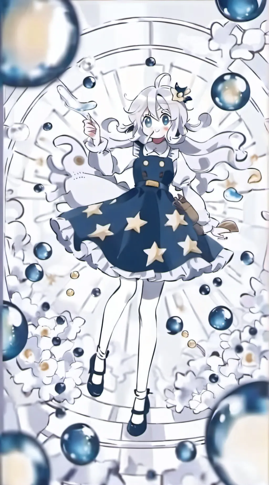 ai character: Bubble background