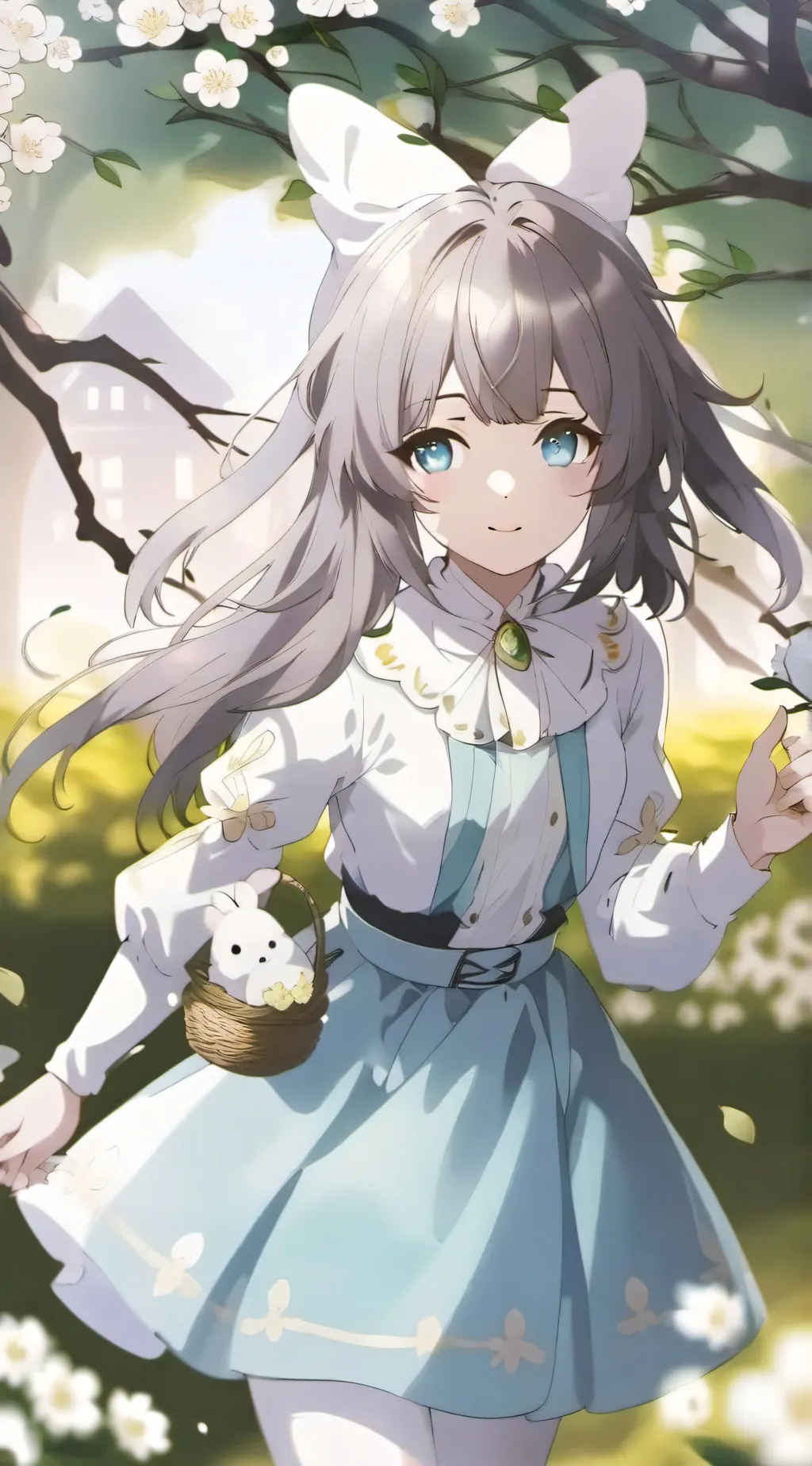 ai character: Snow background
