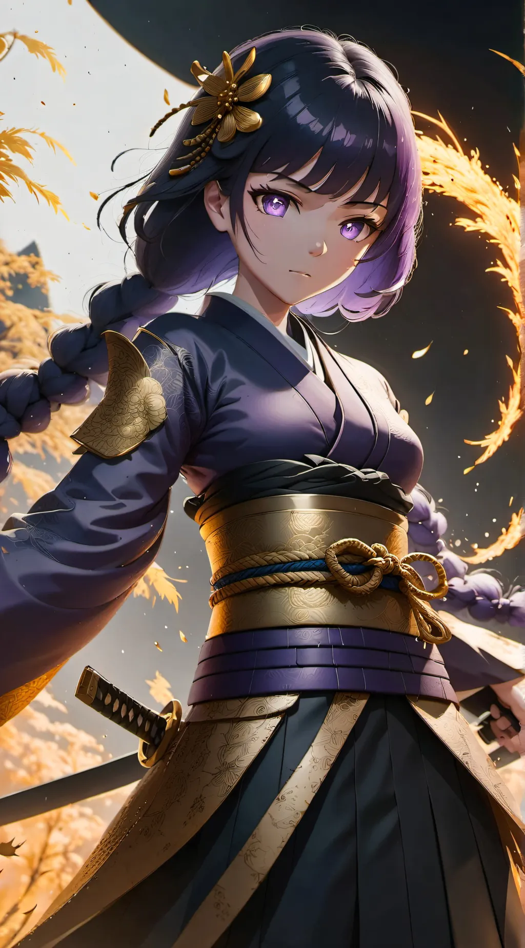 ai character: Raiden shogun  background