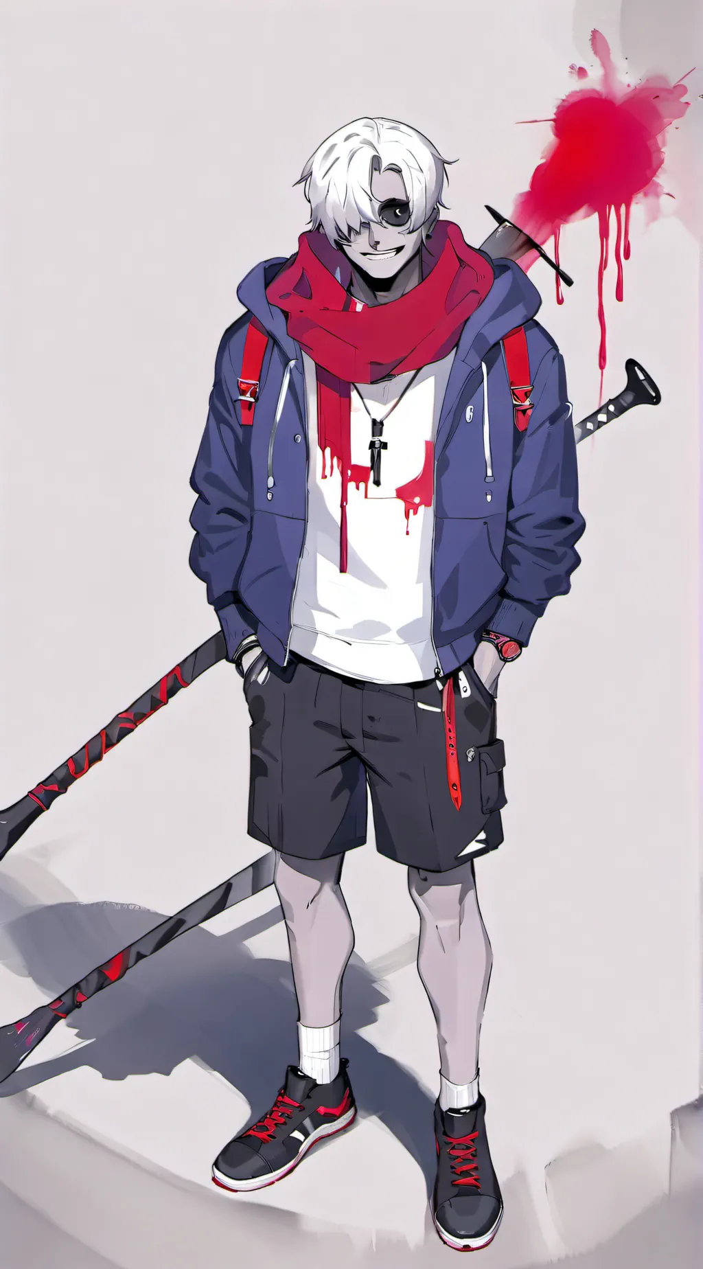 ai character:  giant bad sanses  background