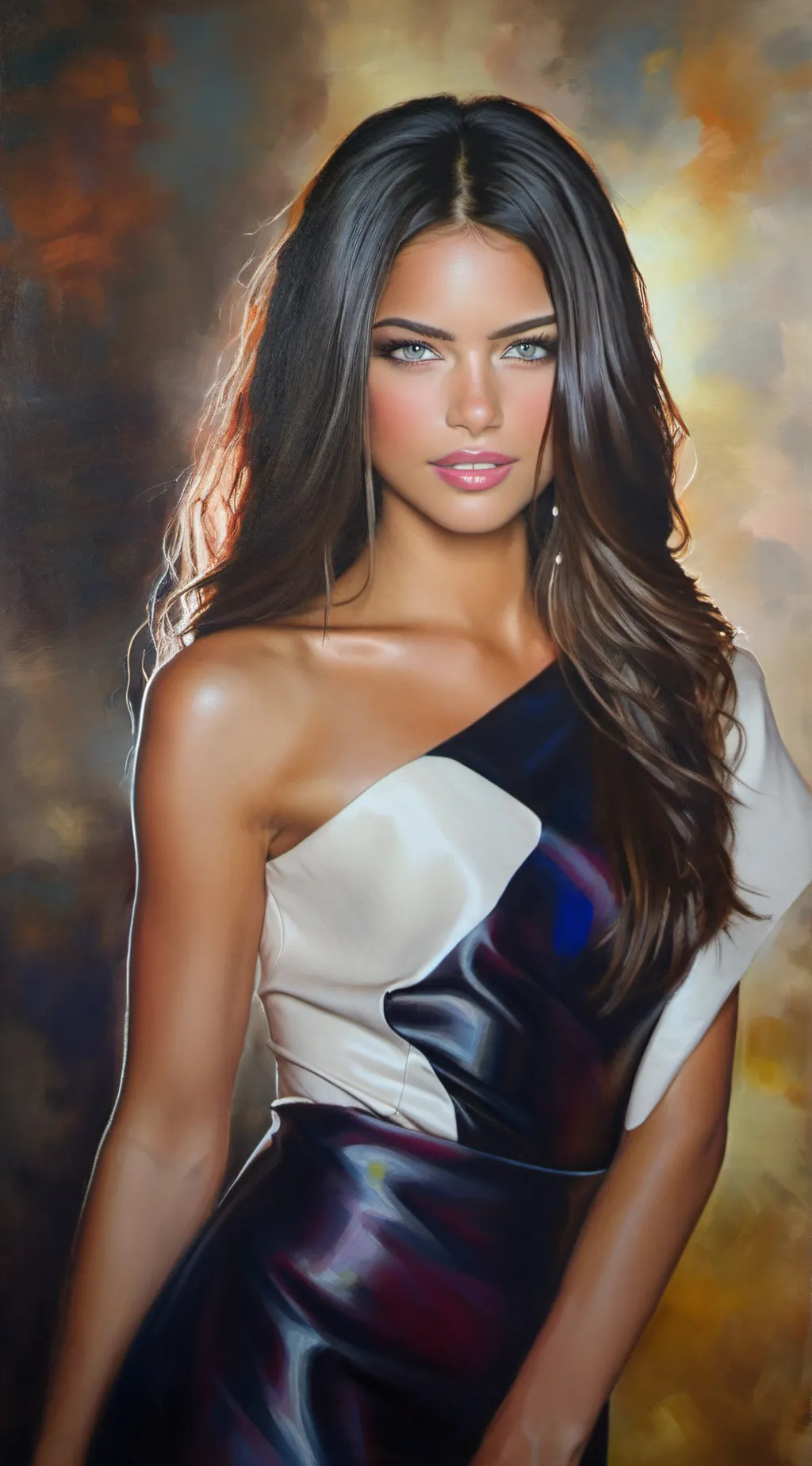 ai character: Adriana Lima background