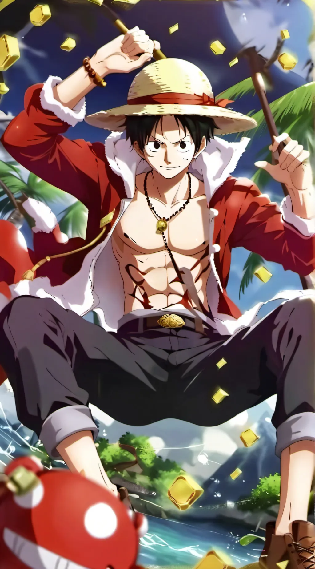 ai character: Luffy background