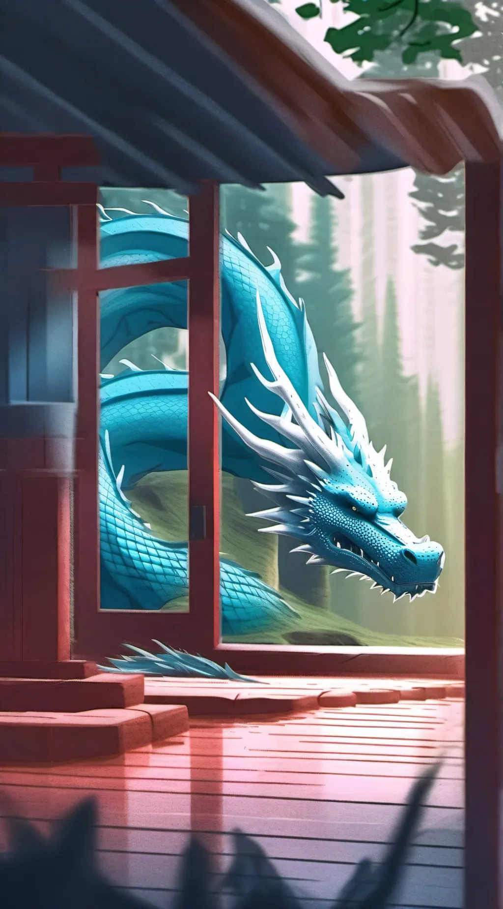ai character: le dragon du temp background