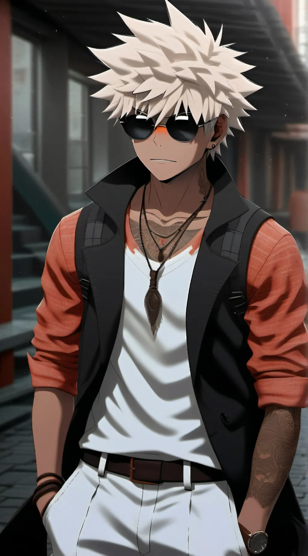 ai character: Katsuki bakugou background