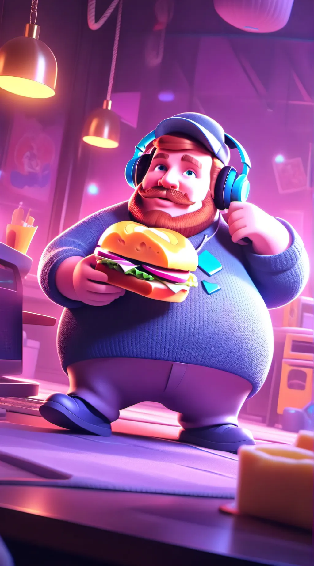 ai character: caseoh background