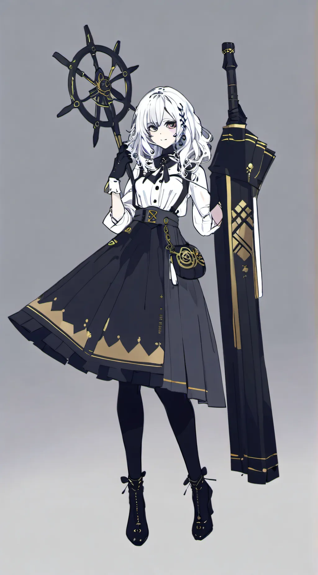 ai character: miss  circle  background