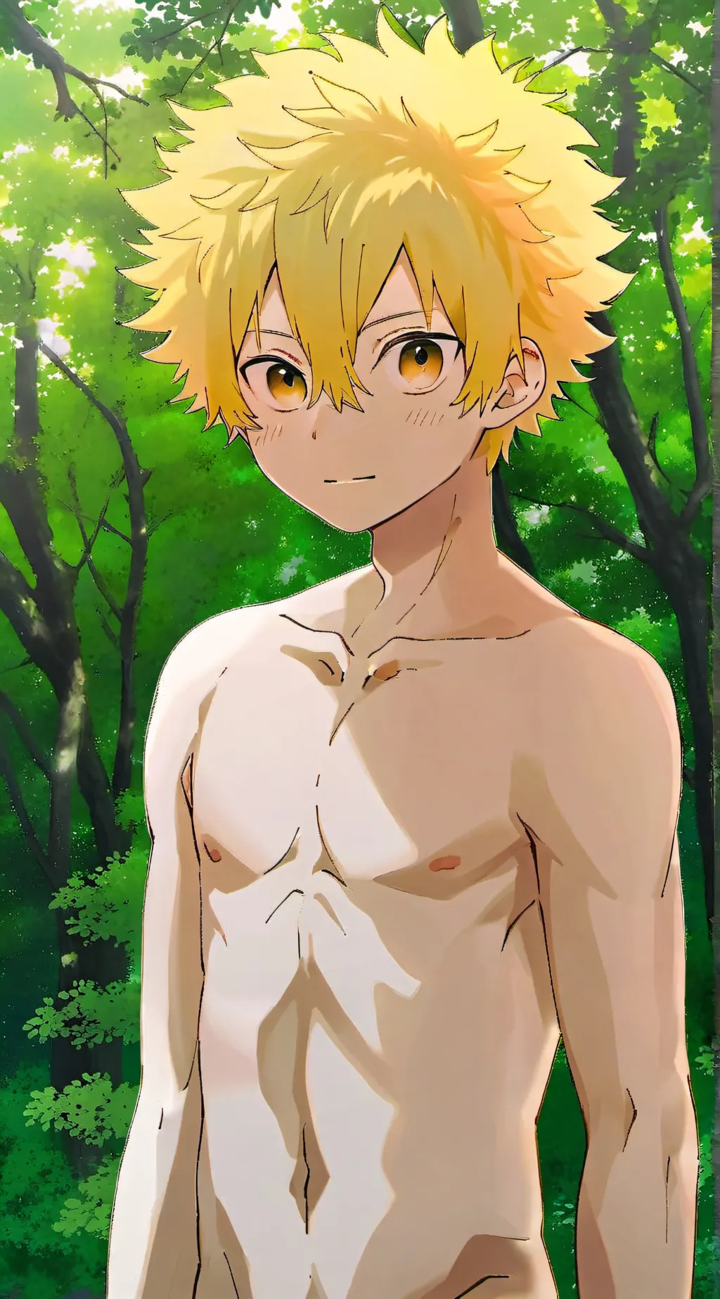 ai character: bakugo naked background