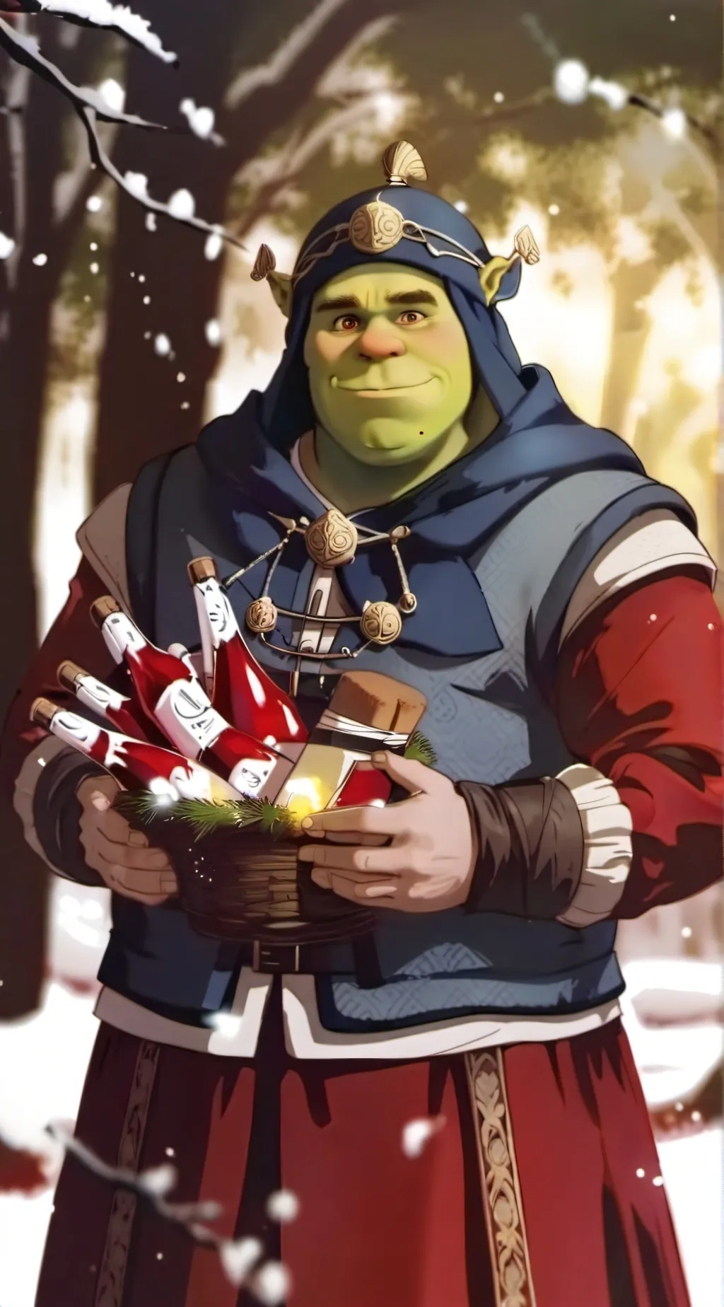 ai character: Shrek 4 background