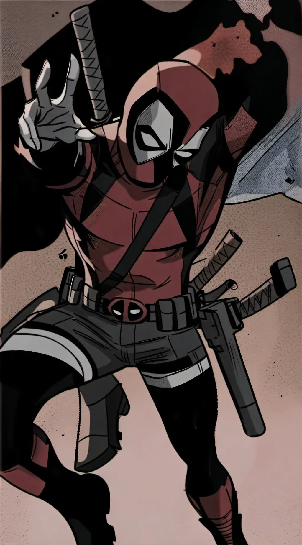 ai character: deadpool  background