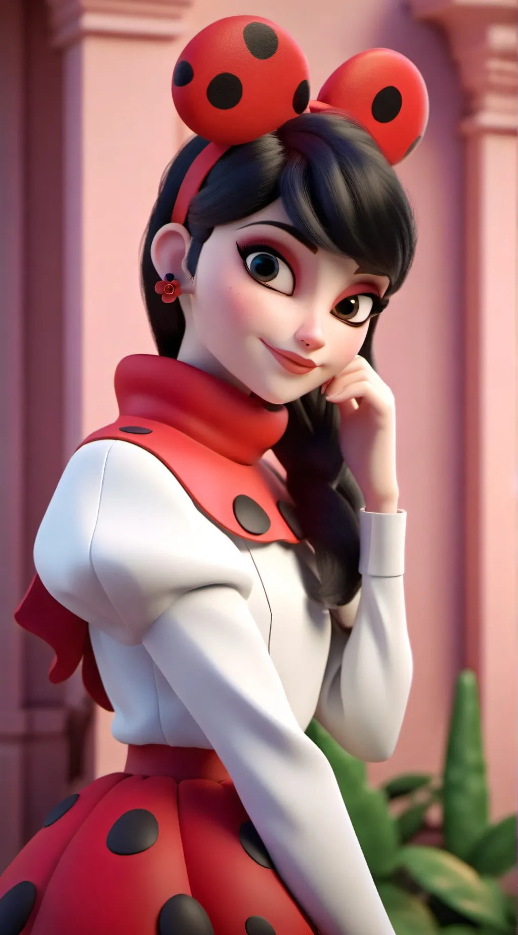 ai character: lady bug background