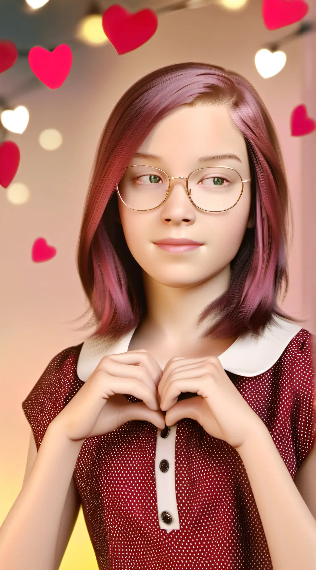 ai character: Berry hearts  background