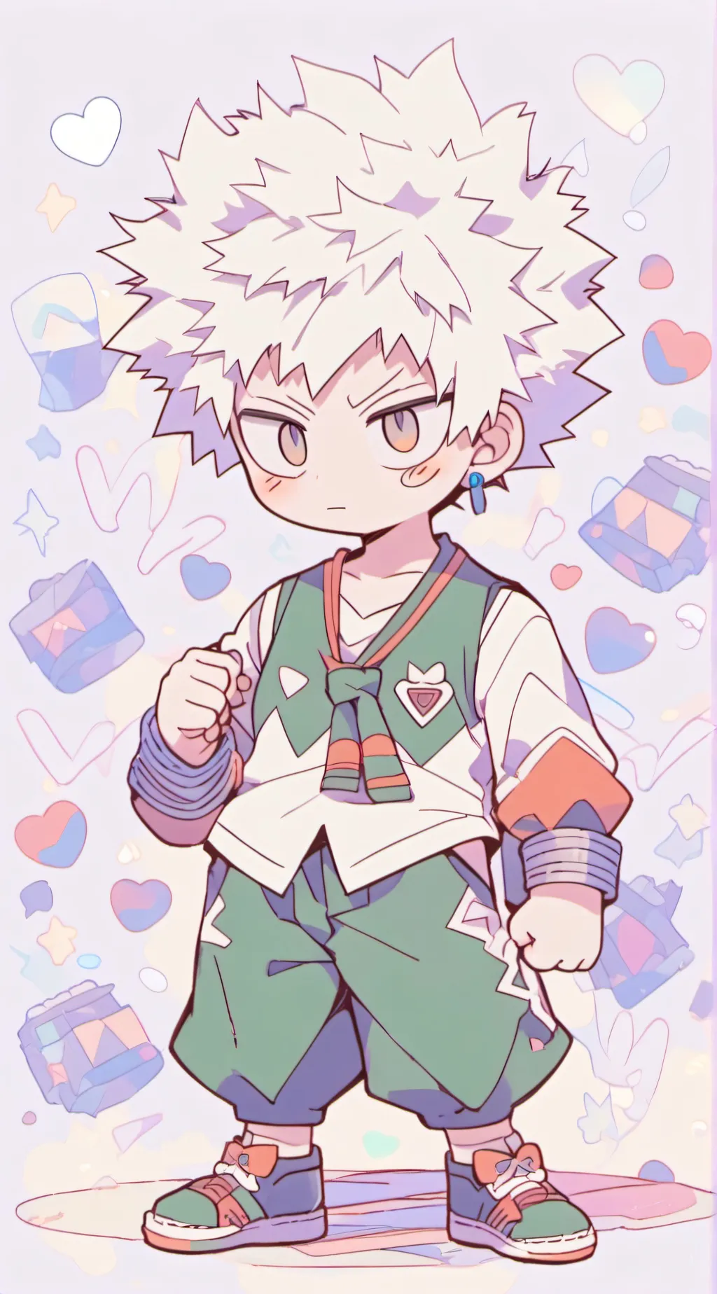ai character: Bakgou  and deku background