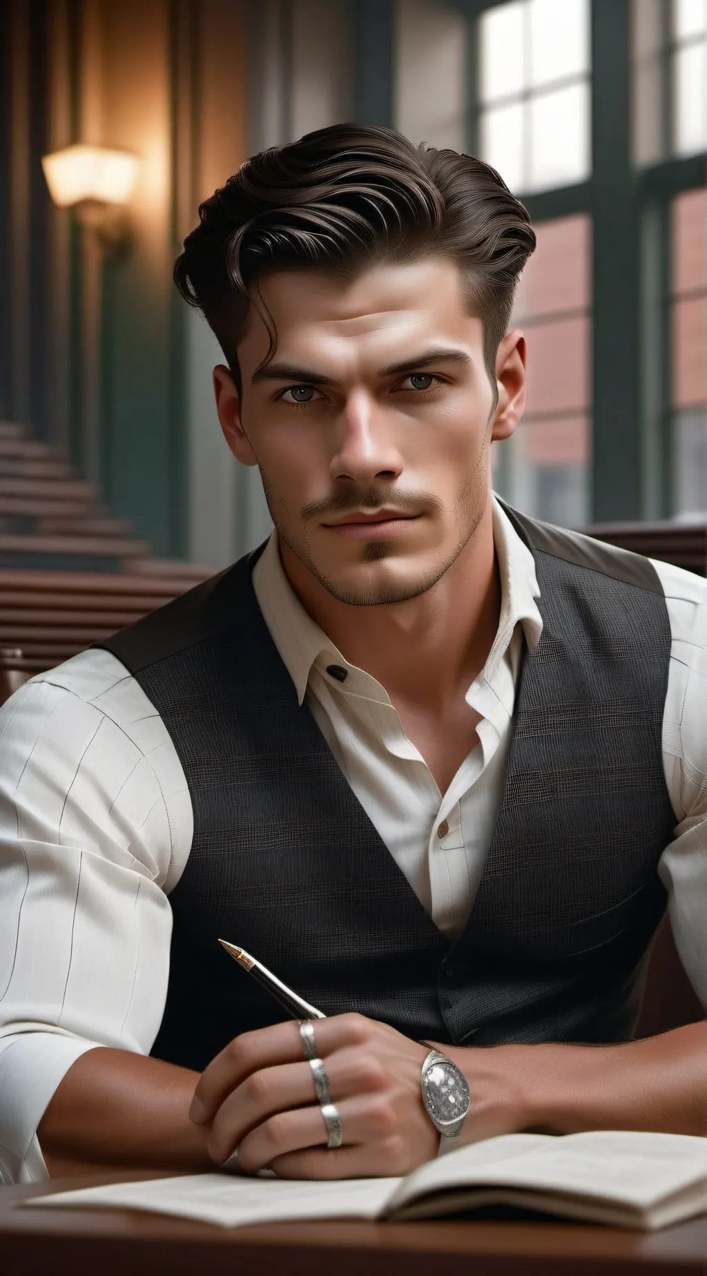 ai character: Thomas Booker  background
