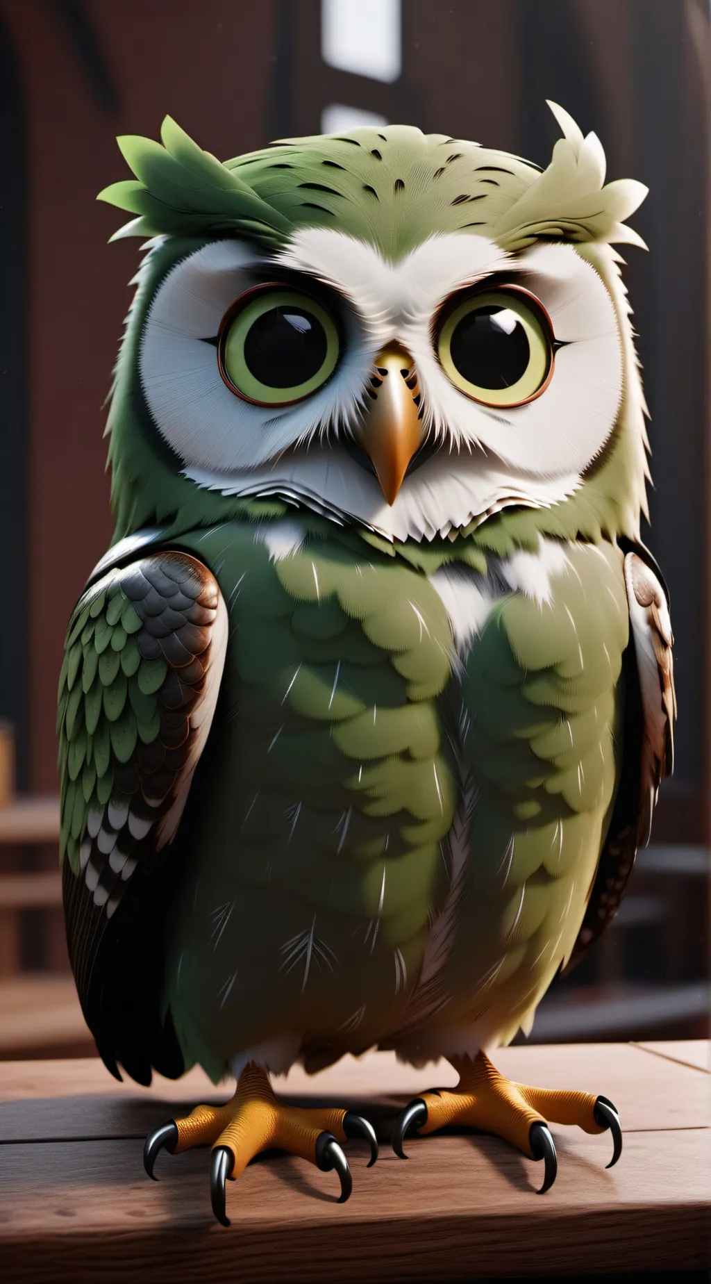 ai character: Duolingo Owl background