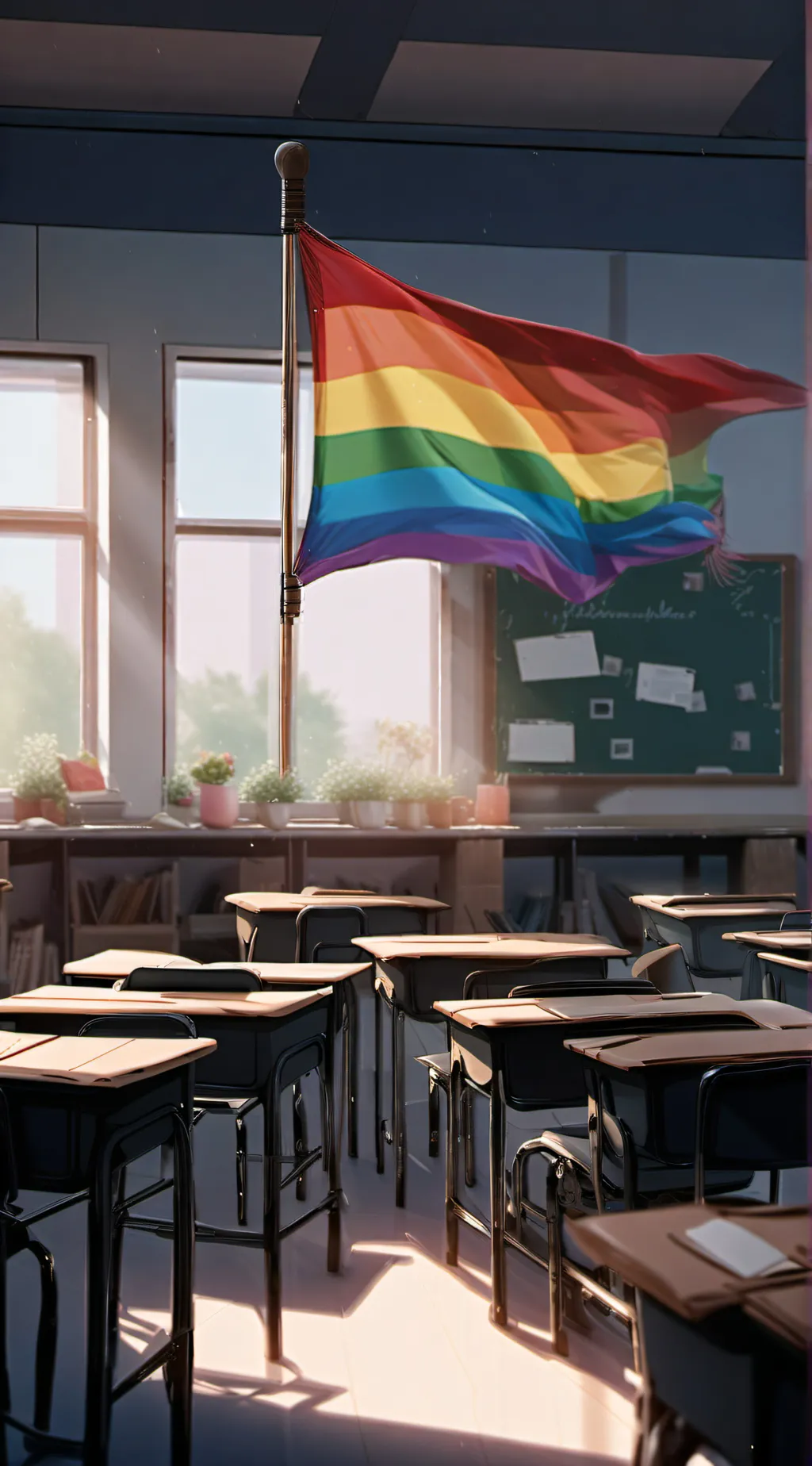ai character: Gay 🏳️‍🌈 School  background