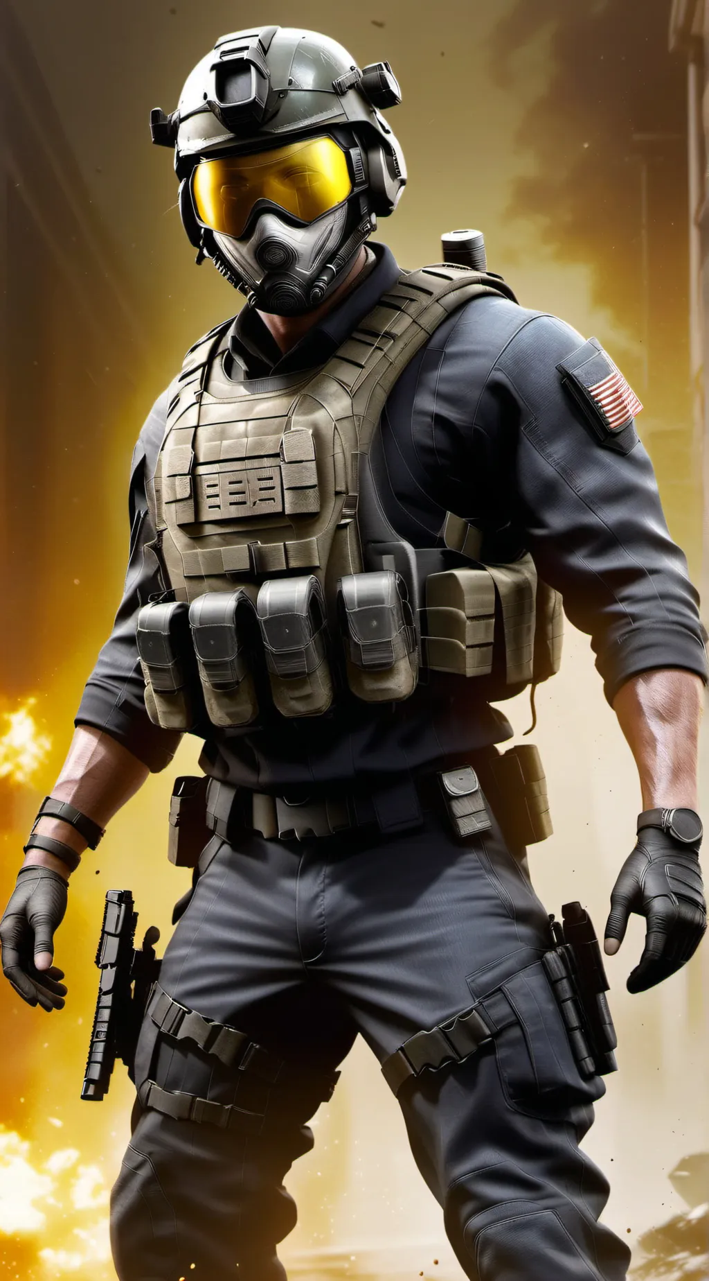 ai character: cod x avengers background
