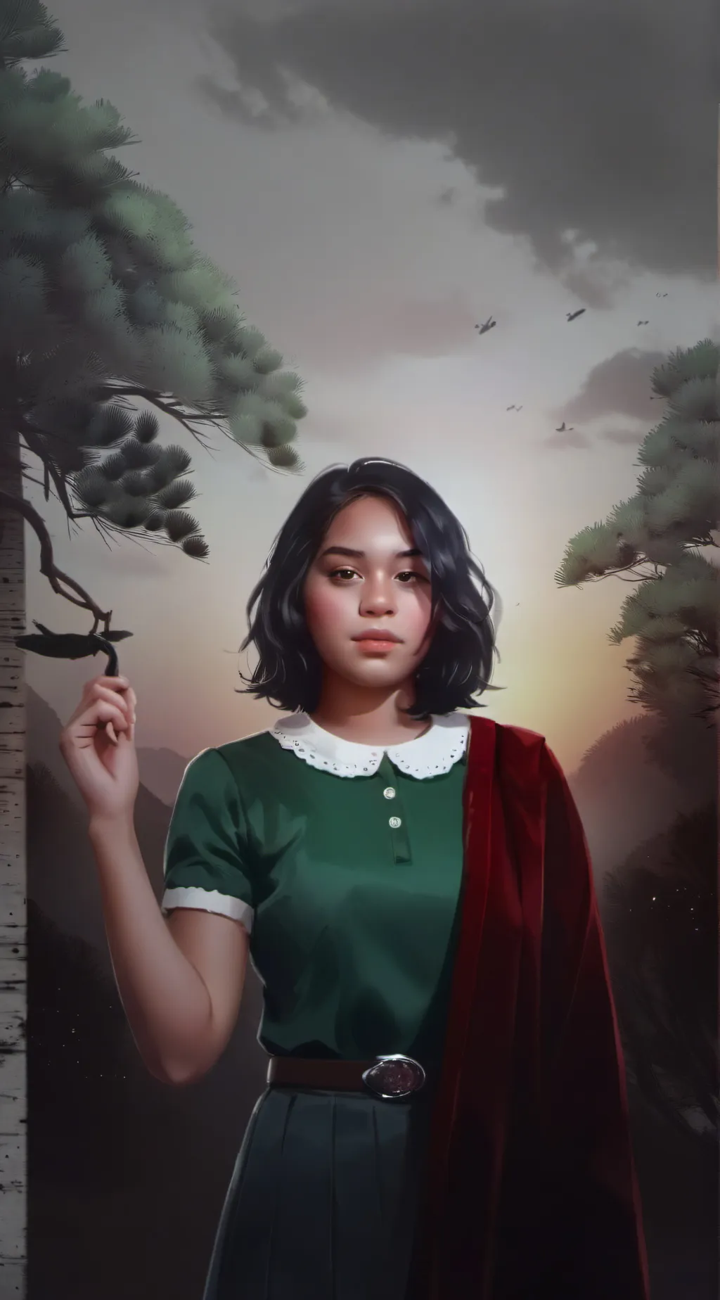 ai character: Rose background