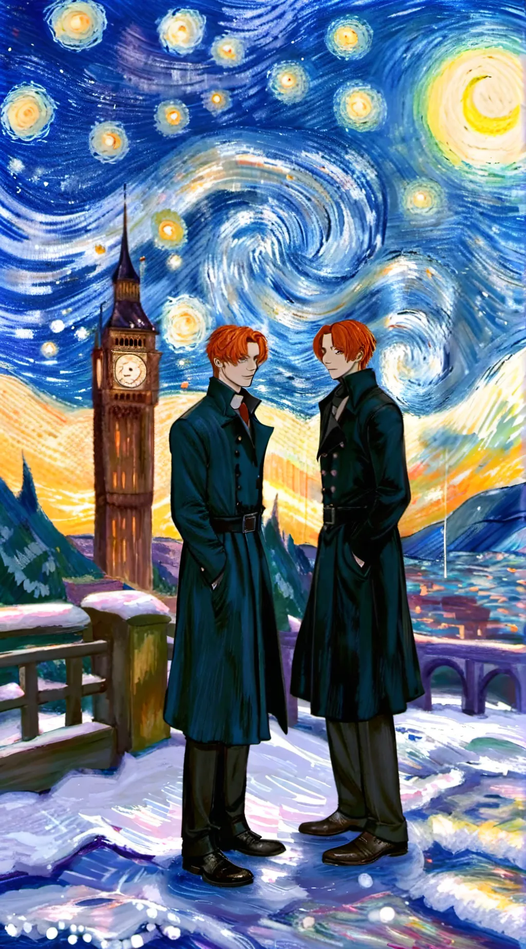 ai character: THE WEASLEY TWINS background