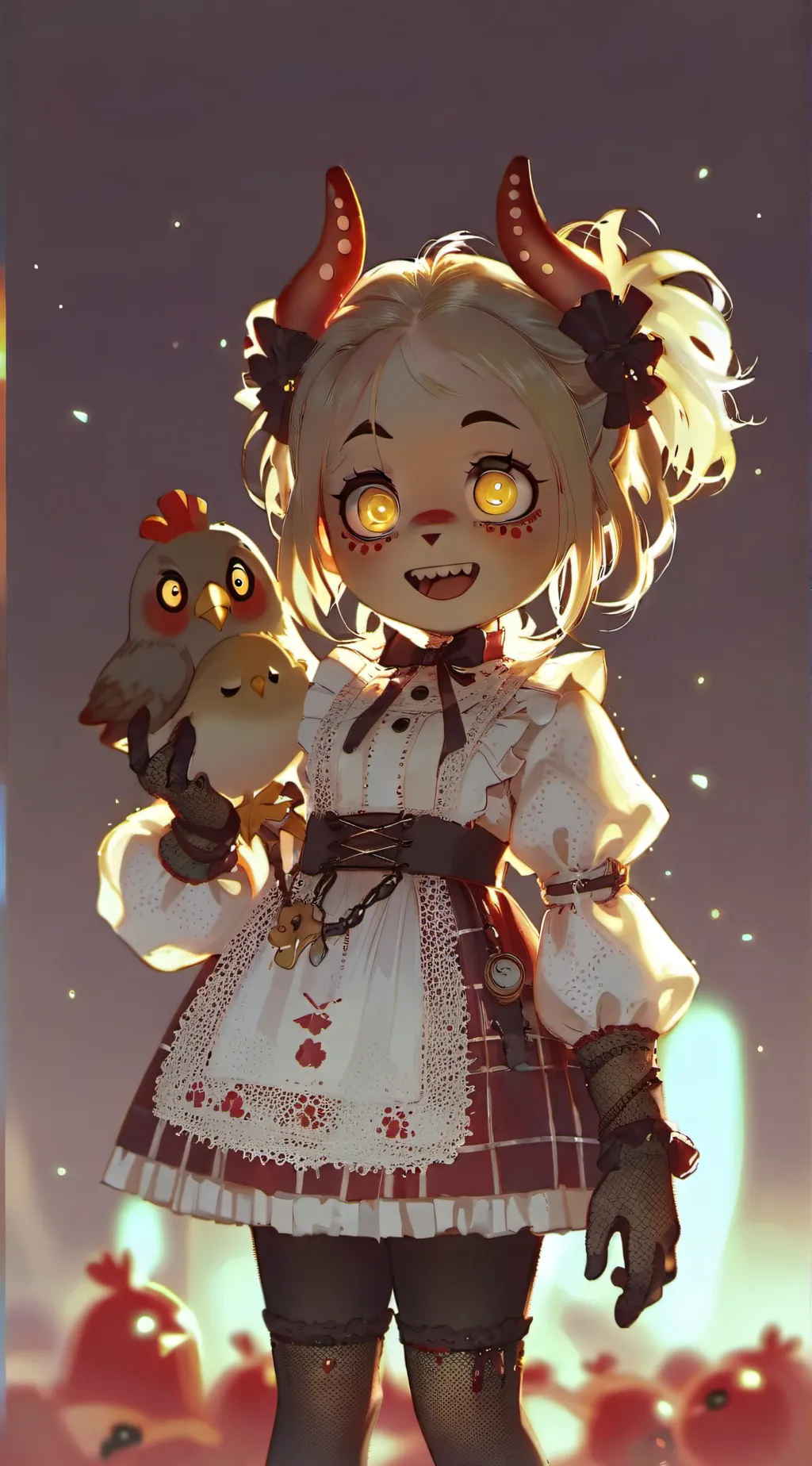 ai character: Chica  background