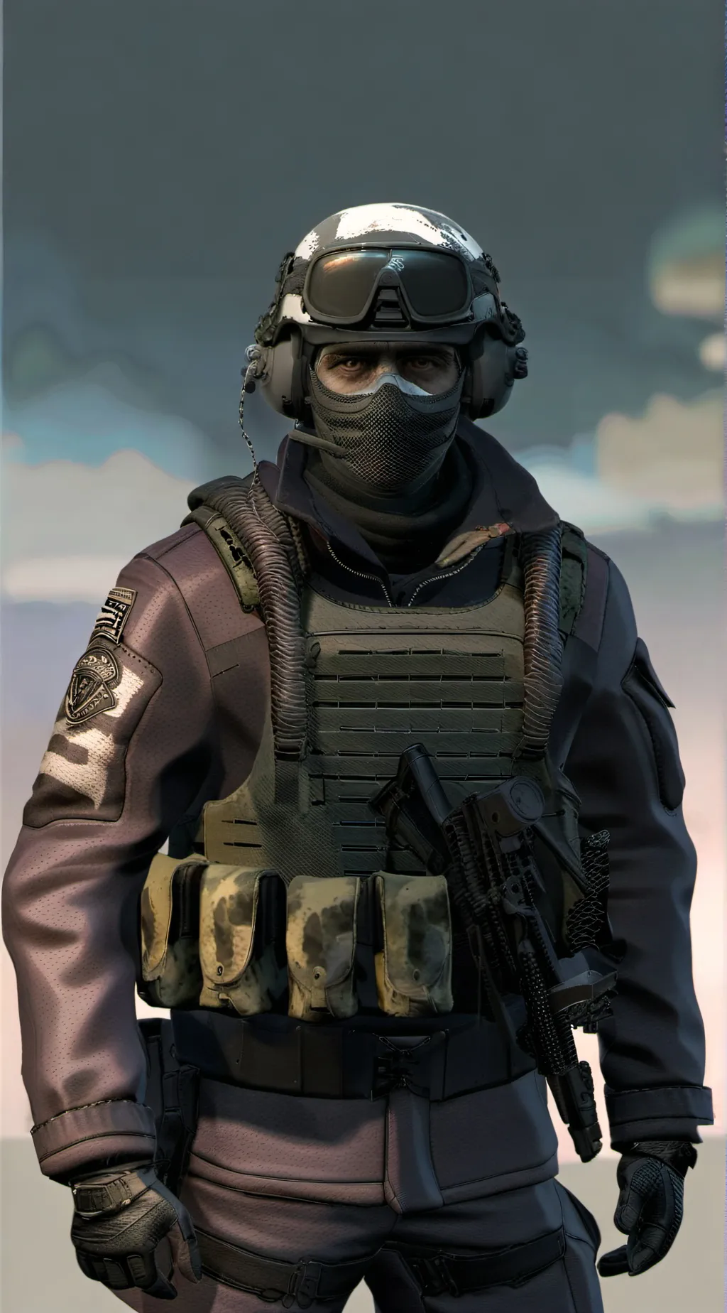 ai character: ghost background