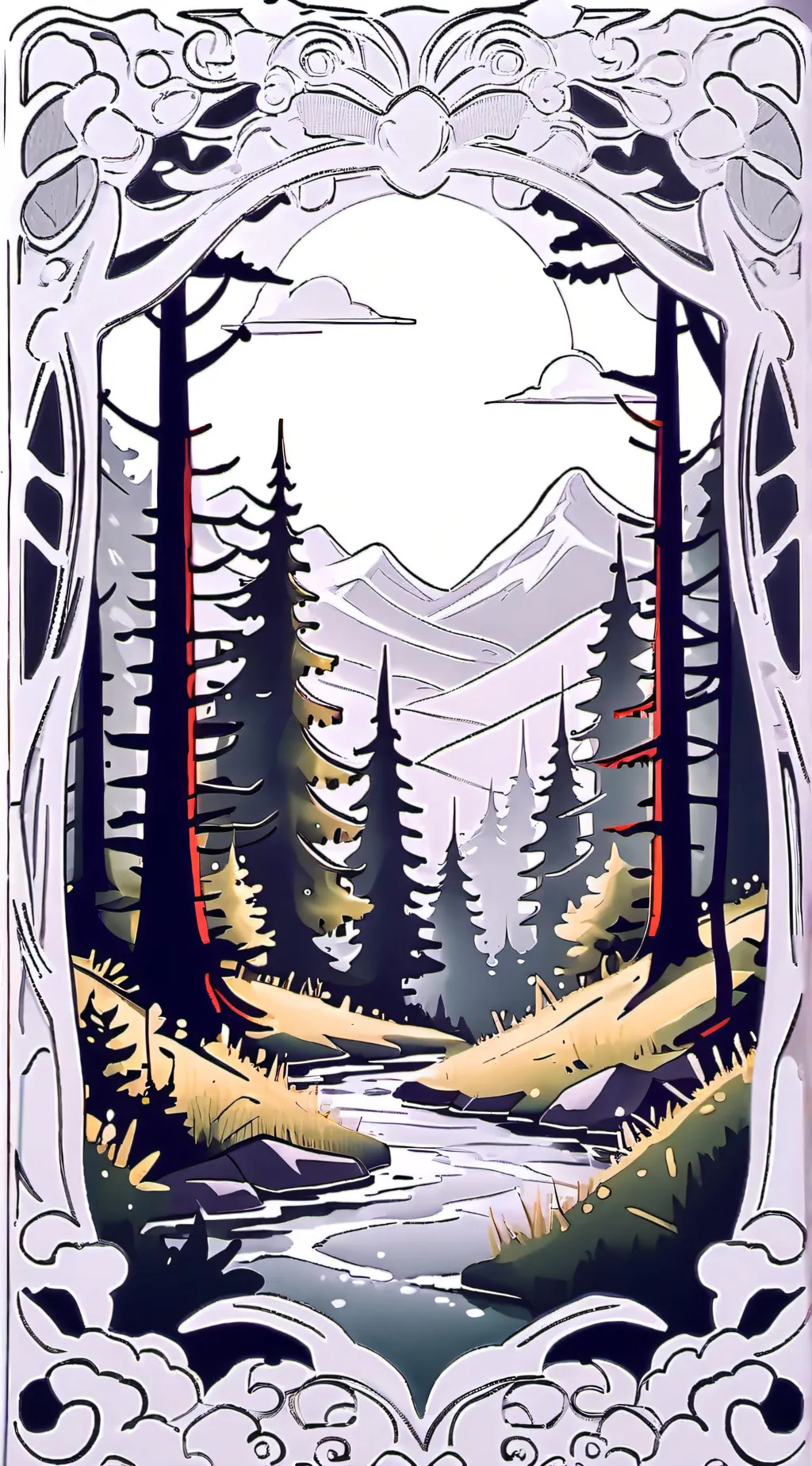 ai character: FPE forest background