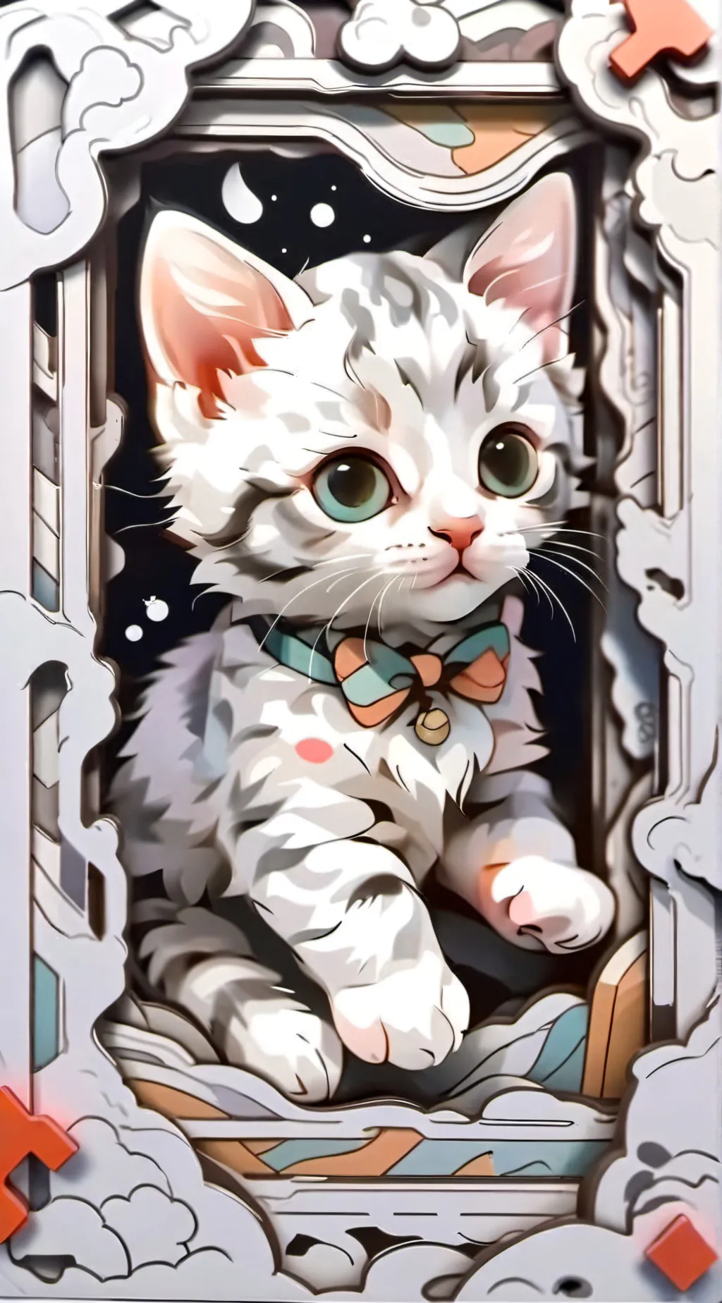 ai character: Baby kitty background