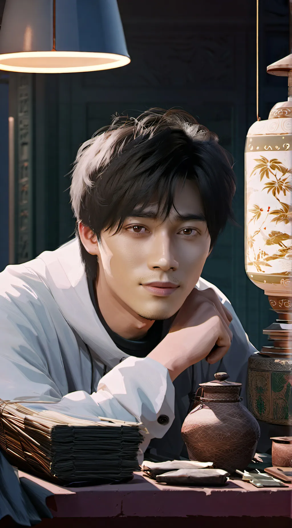 ai character: Akito  background