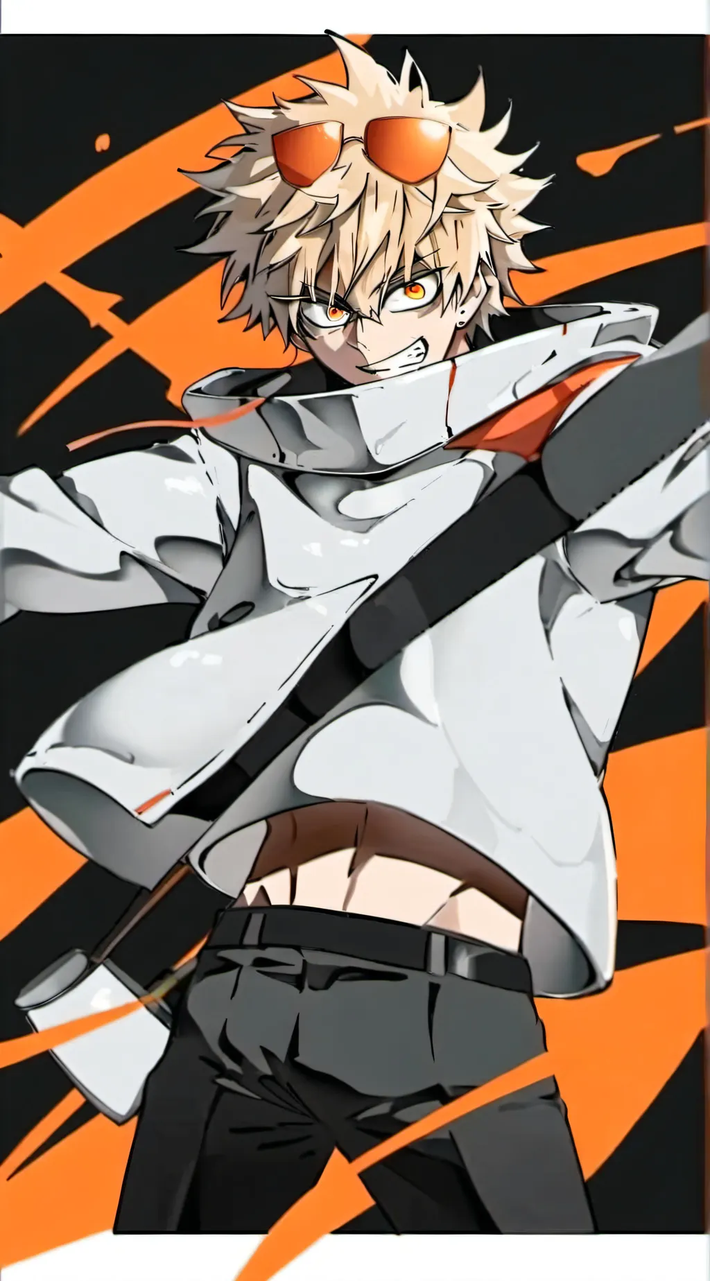 ai character: Katsuki Bakugo background