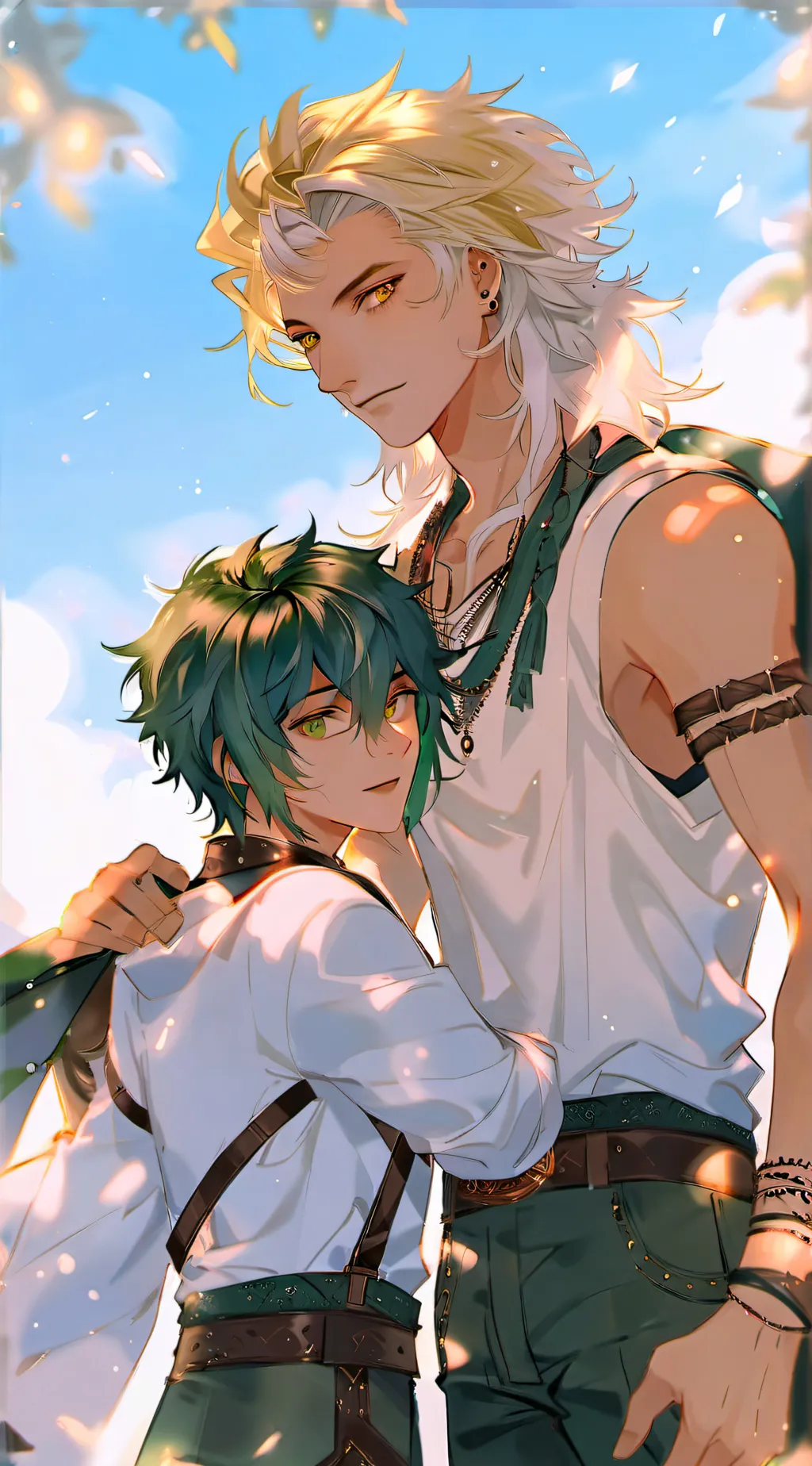 ai character: deku and bakugou background