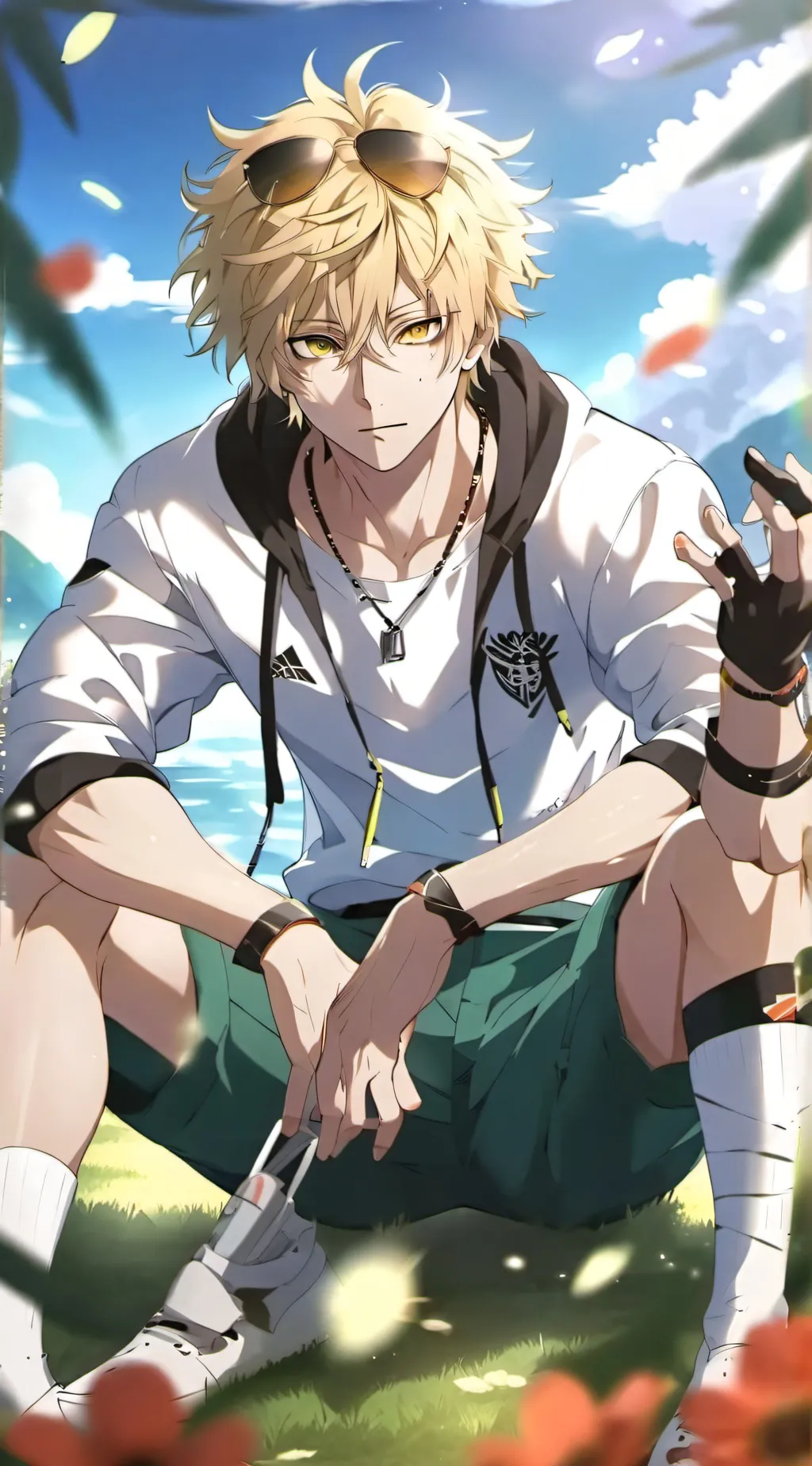 ai character: ♡Mha beach!♡ background