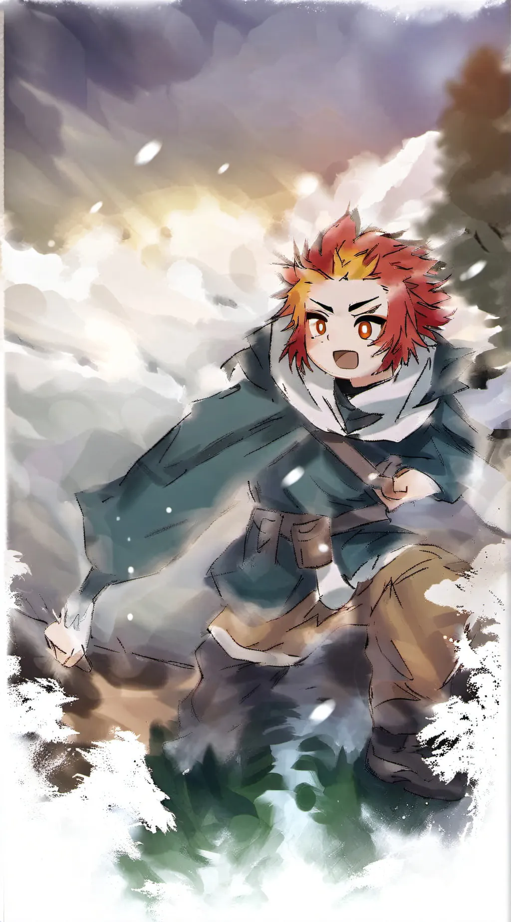 ai character: Rengoku+Wives background