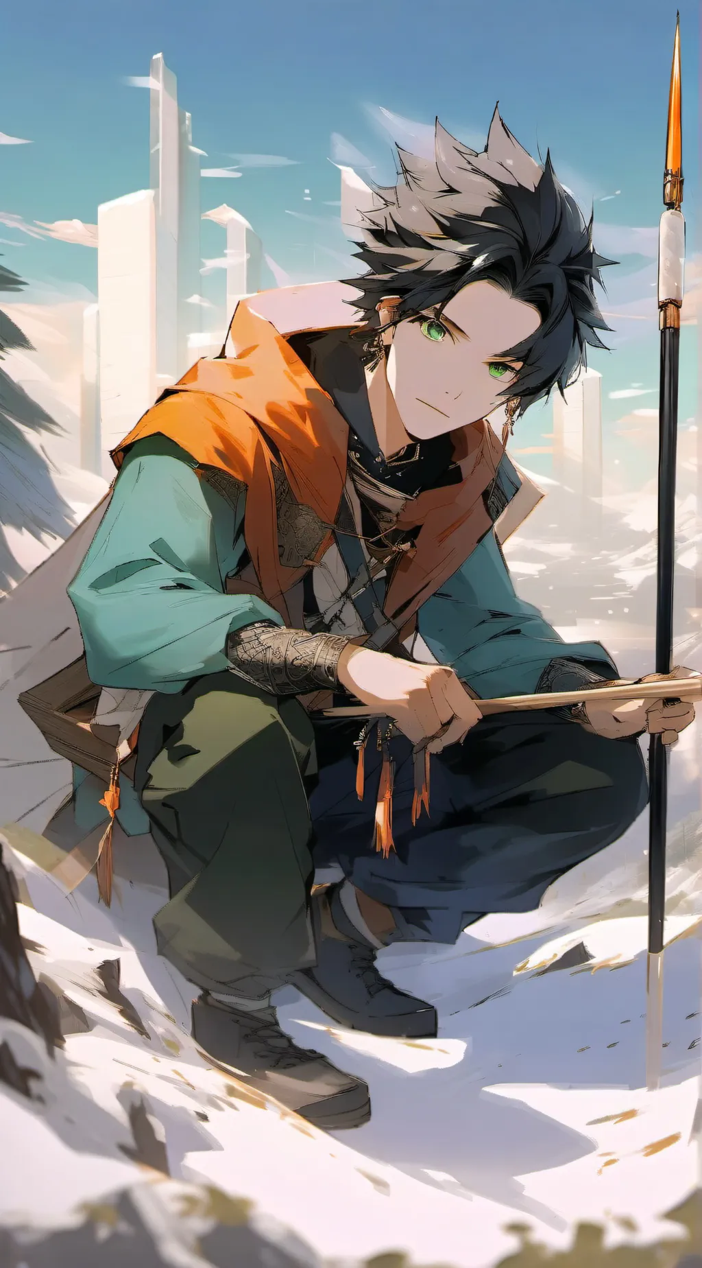 ai character: dule pole background