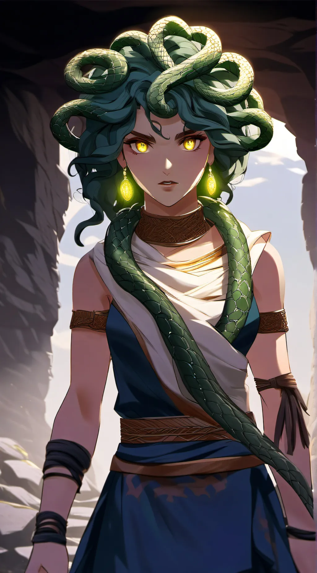 ai character: Medusa background
