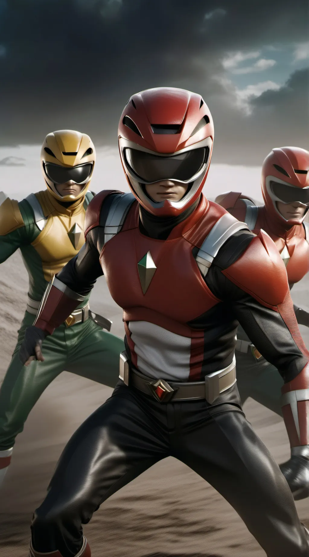 ai character: POWER RANGERS background
