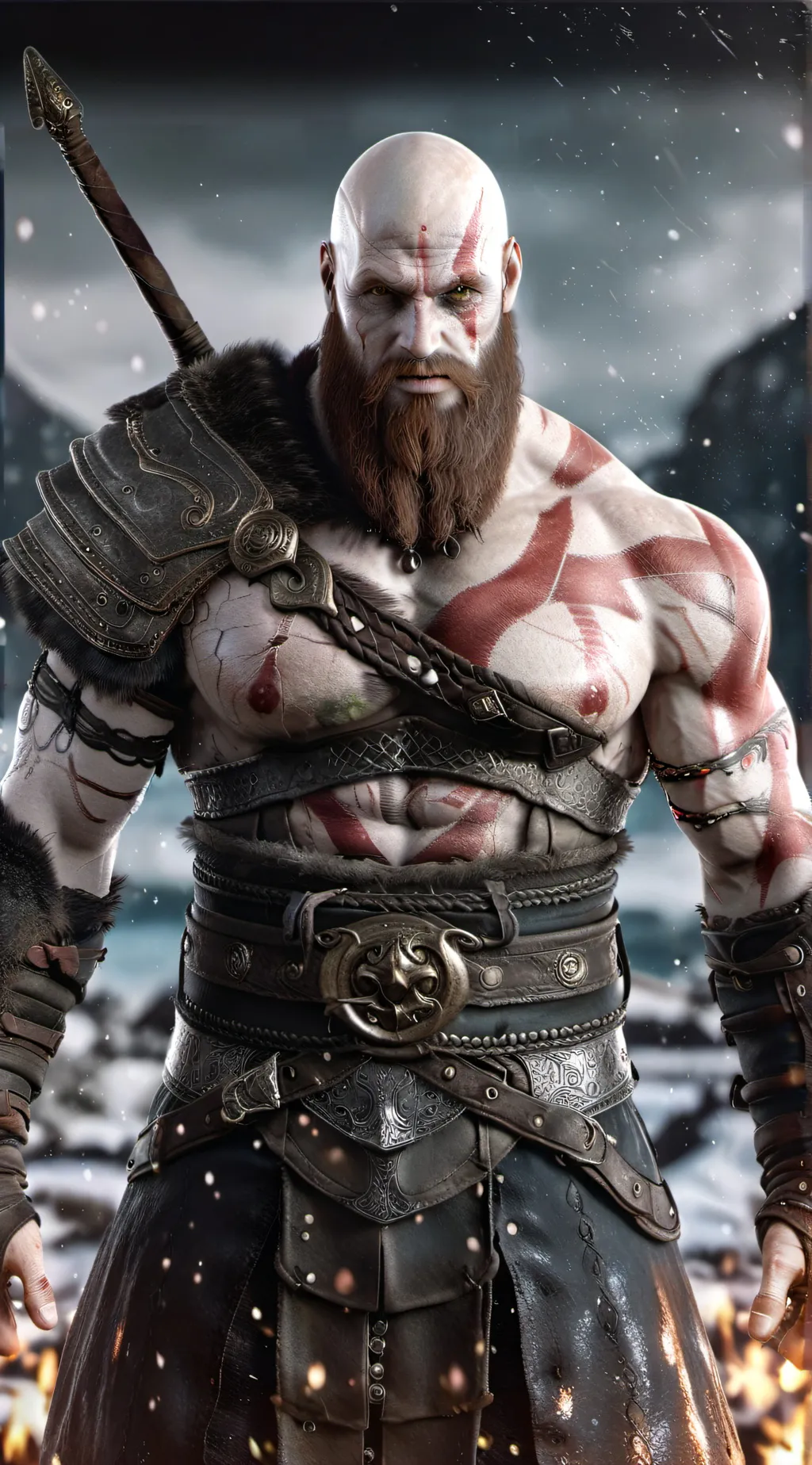 ai character: kratos background