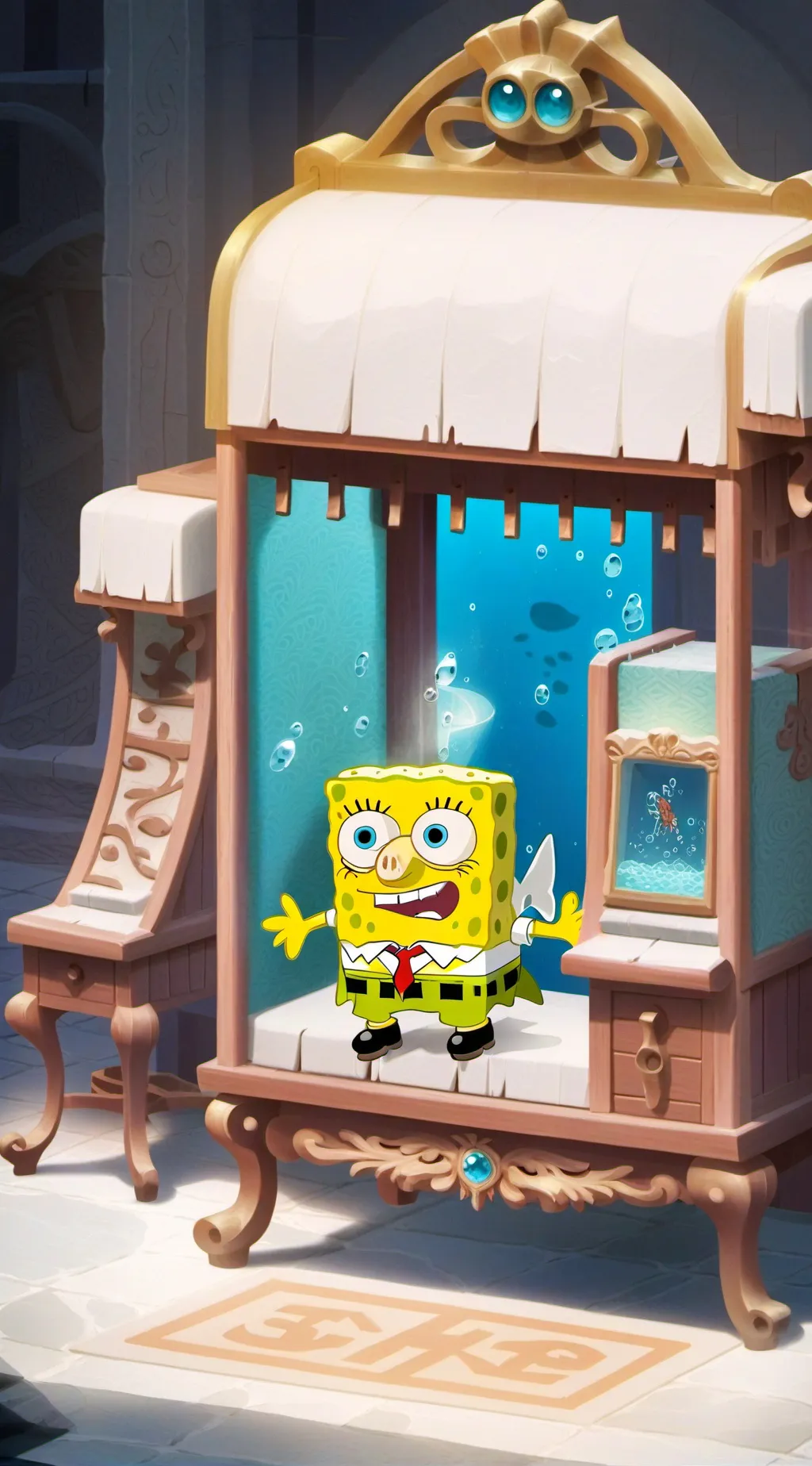 ai character: SpongeBob Junior background