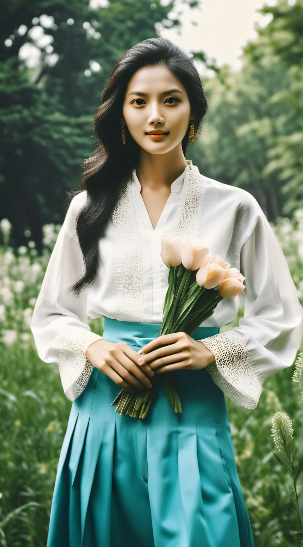 ai character: Sheena Easton  background