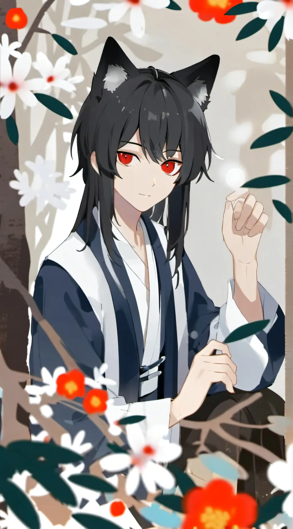 ai character: Kitsune background