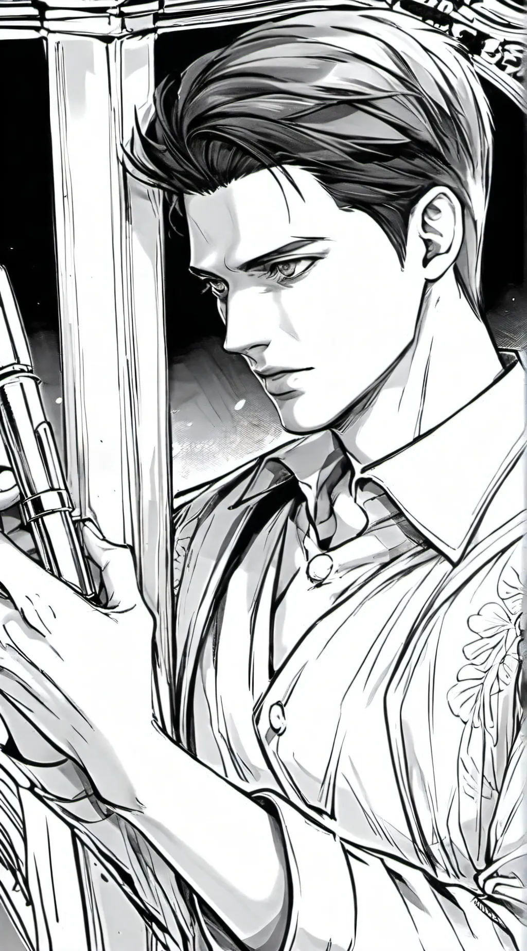ai character: Bucky Barnes background
